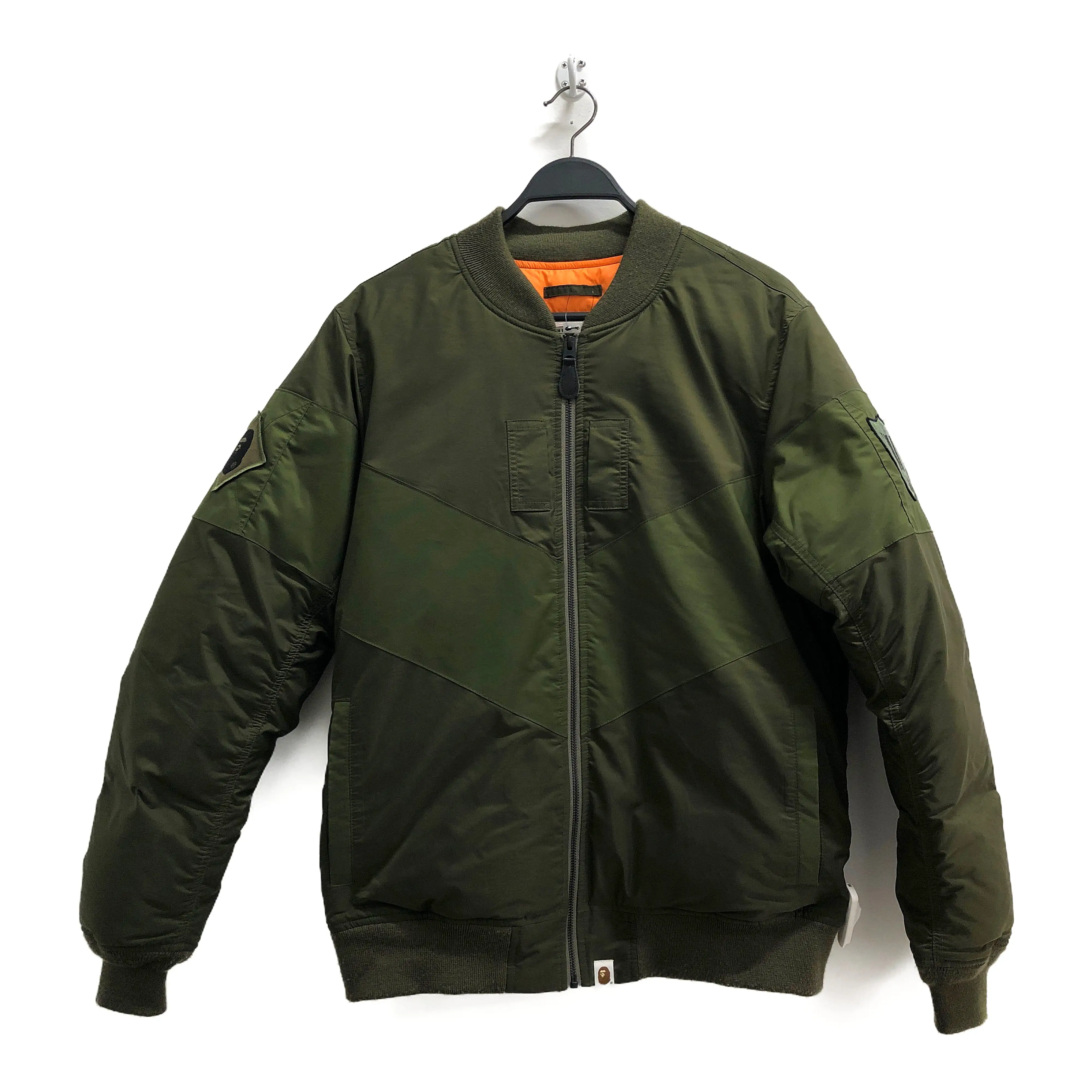 A BATHING APE/MA-1/reflector/Bi-color 001HJE80100X/down jacket/L/nylon/KHK