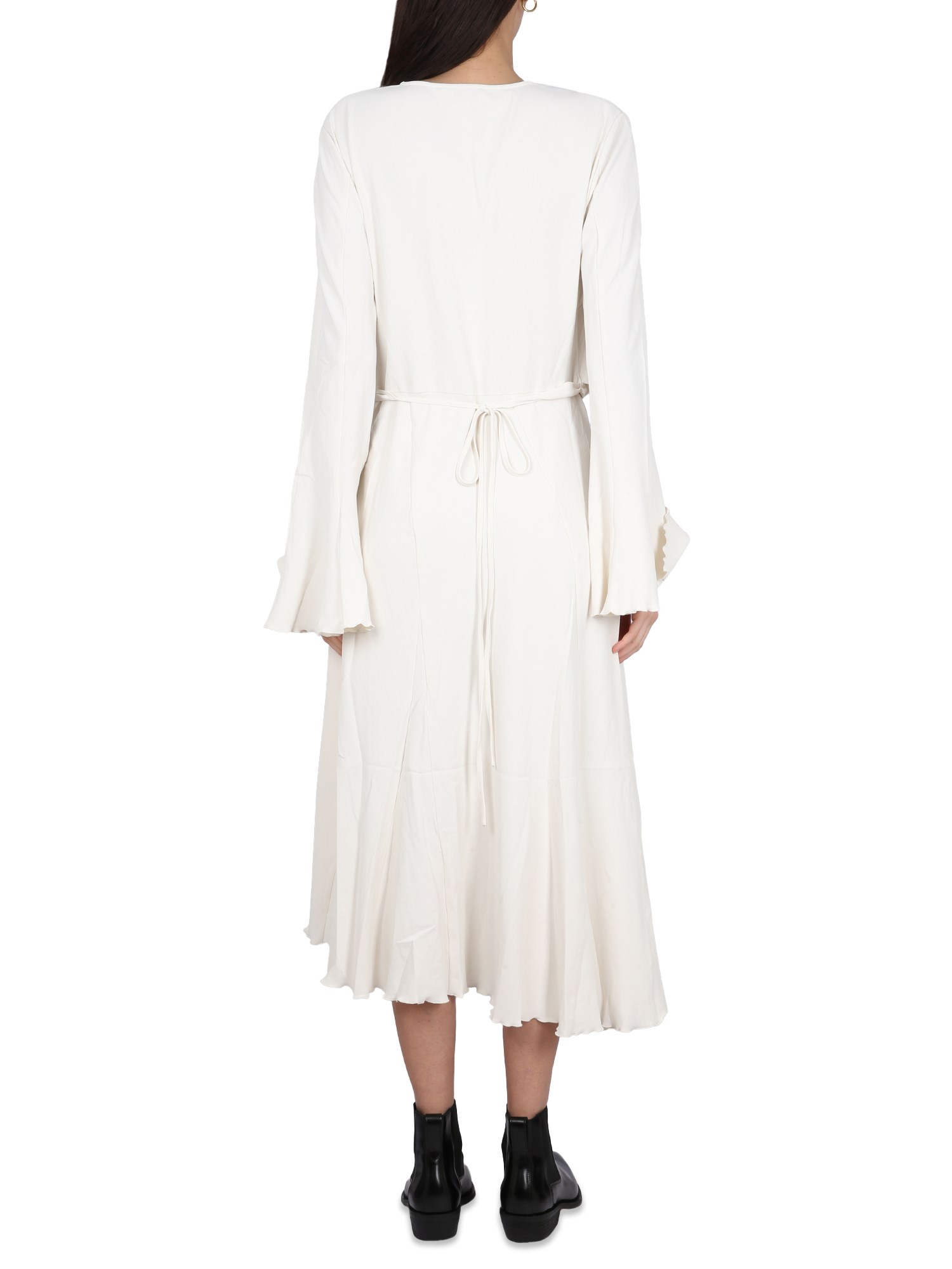 ACNE STUDIOS    LACE-UP WRAP DRESS