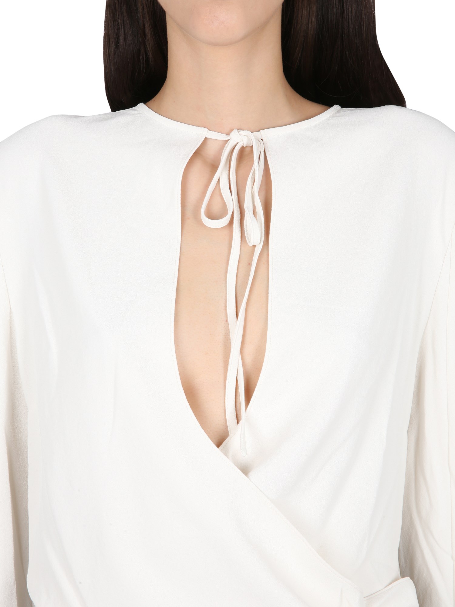 ACNE STUDIOS    LACE-UP WRAP DRESS