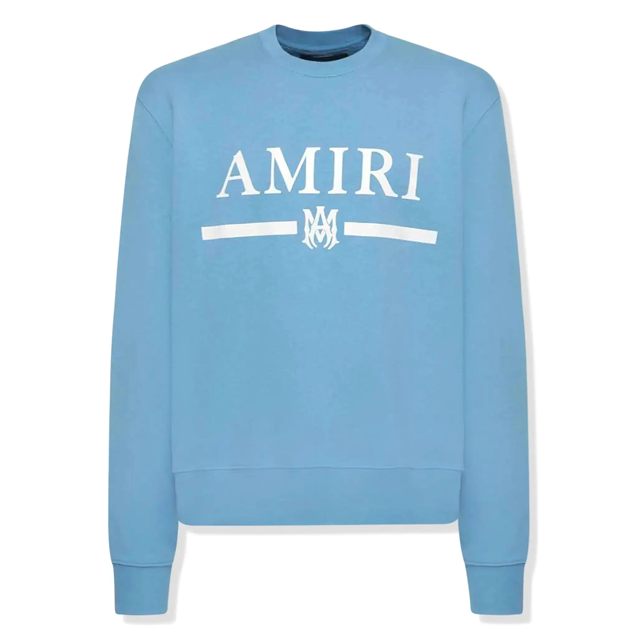 Amiri MA Bar Crewneck Carolina Blue Sweatshirt