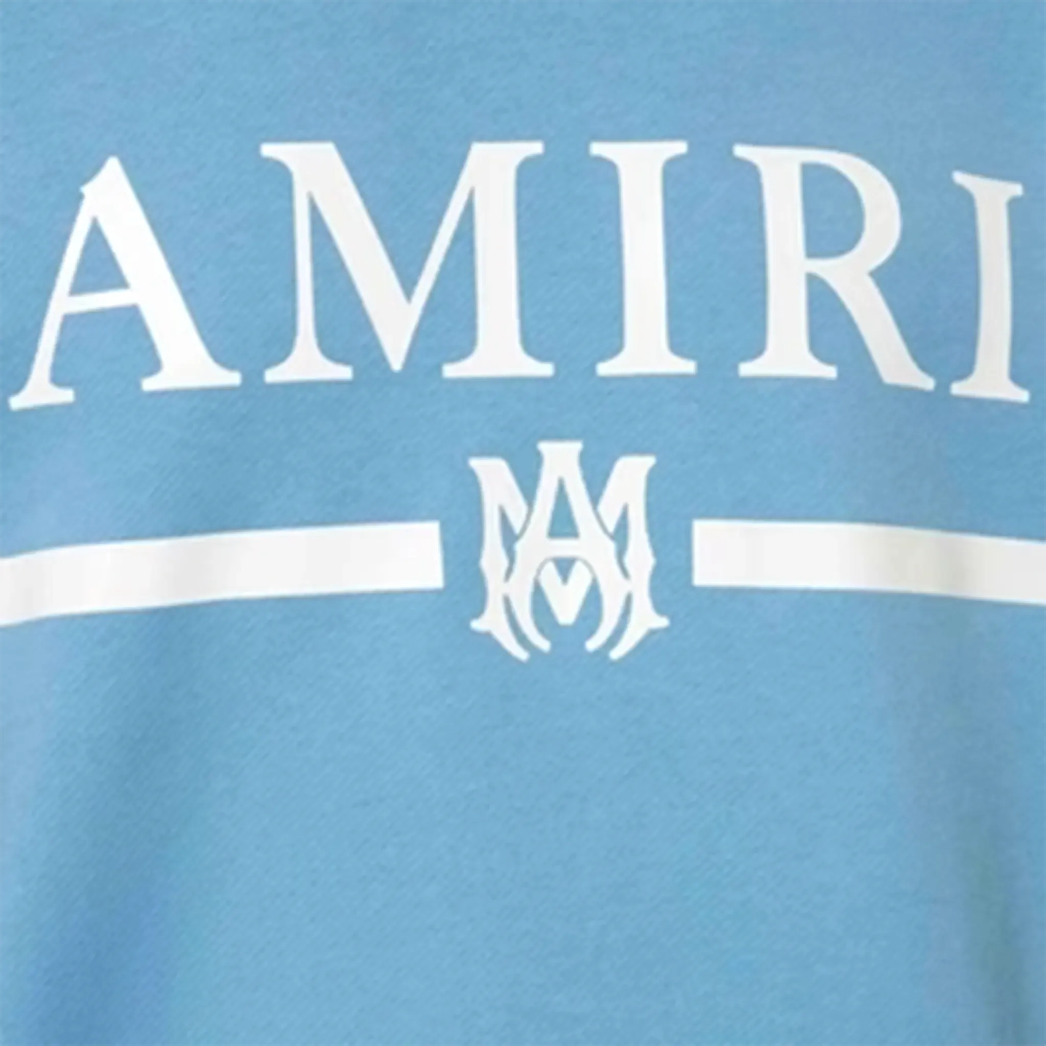 Amiri MA Bar Crewneck Carolina Blue Sweatshirt