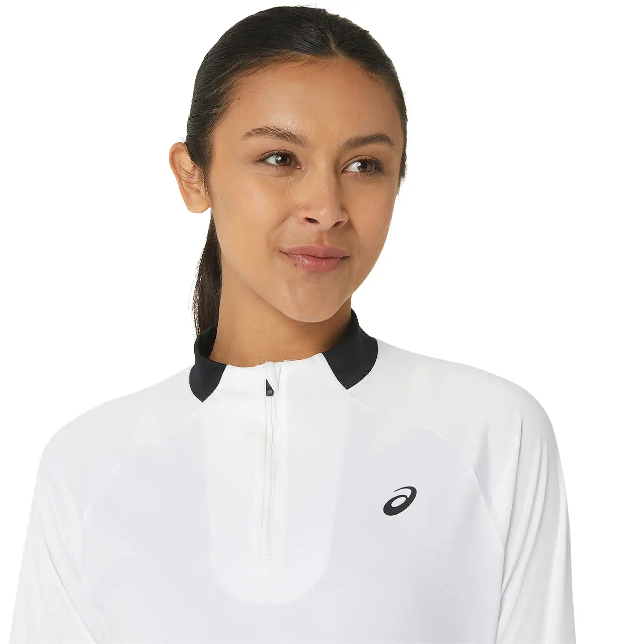 Asics Jacket Court LS Half Zip Dames Wit