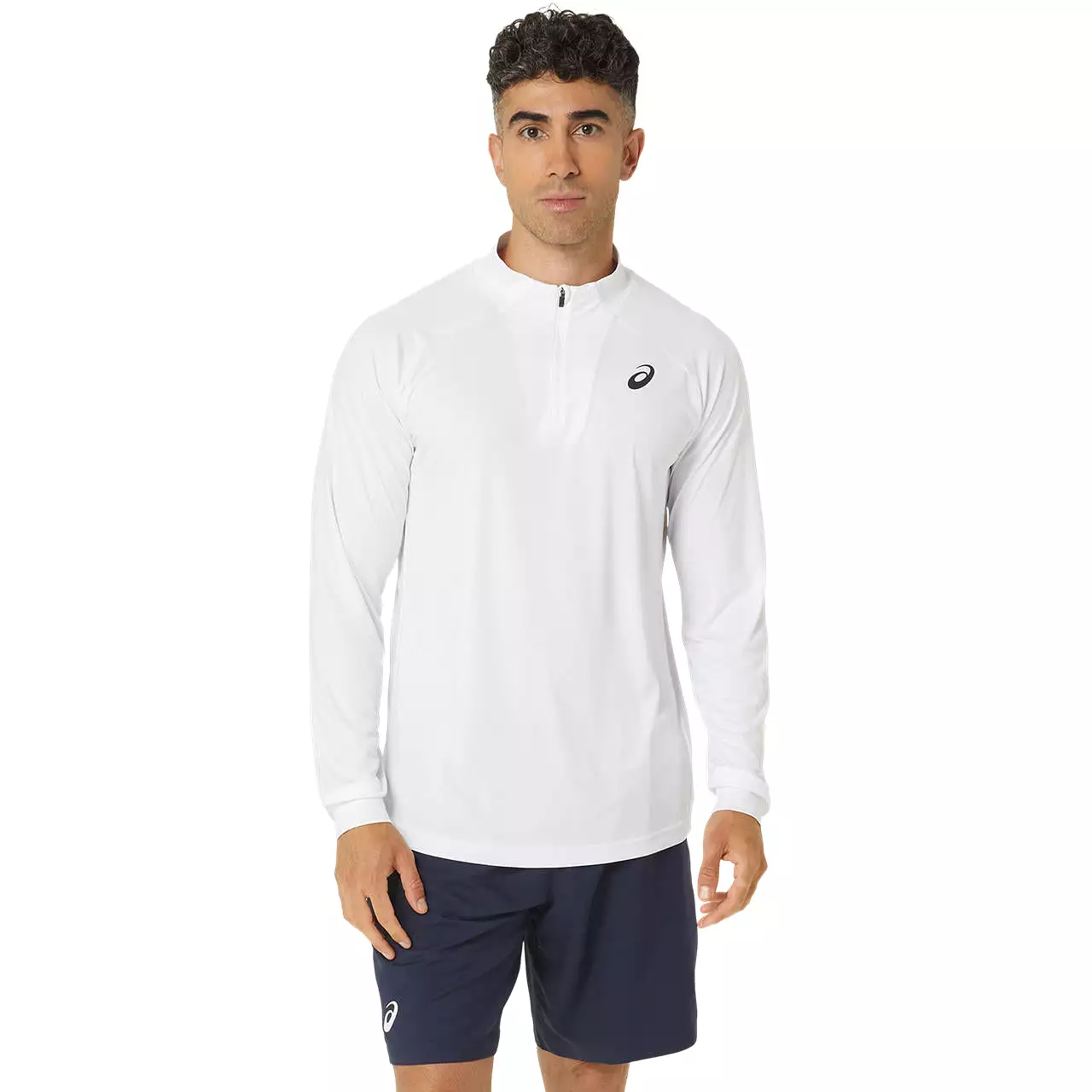 Asics Jacket Court LS Half Zip Heren Wit