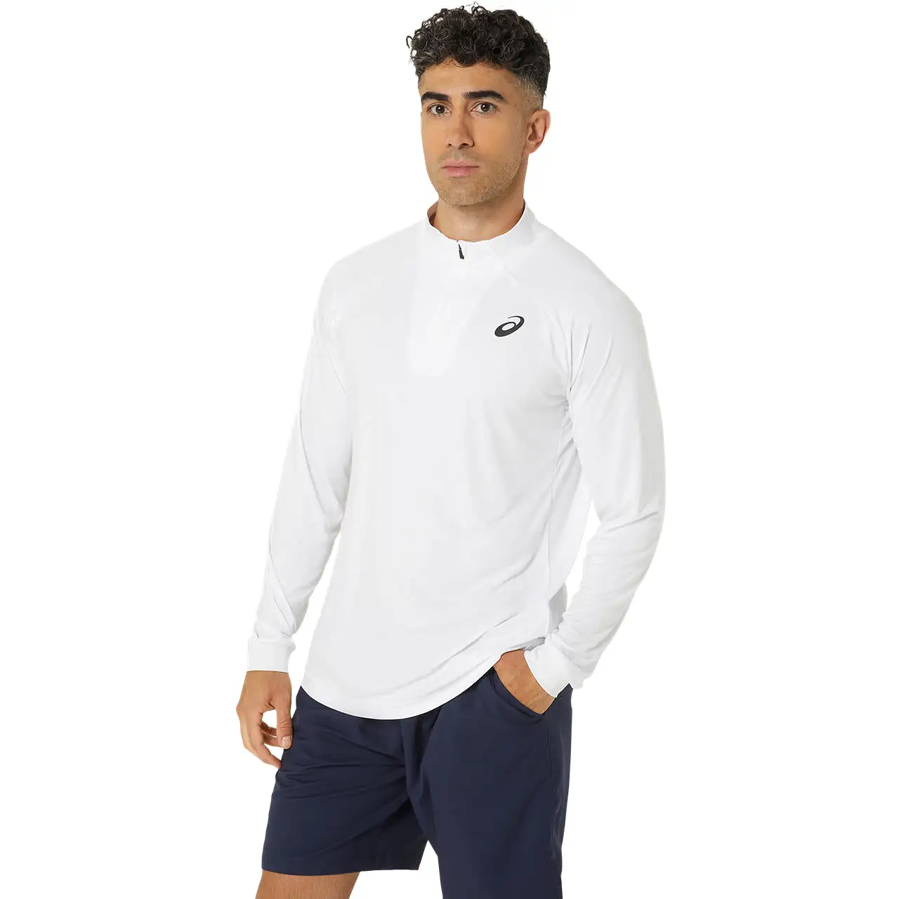 Asics Jacket Court LS Half Zip Heren Wit