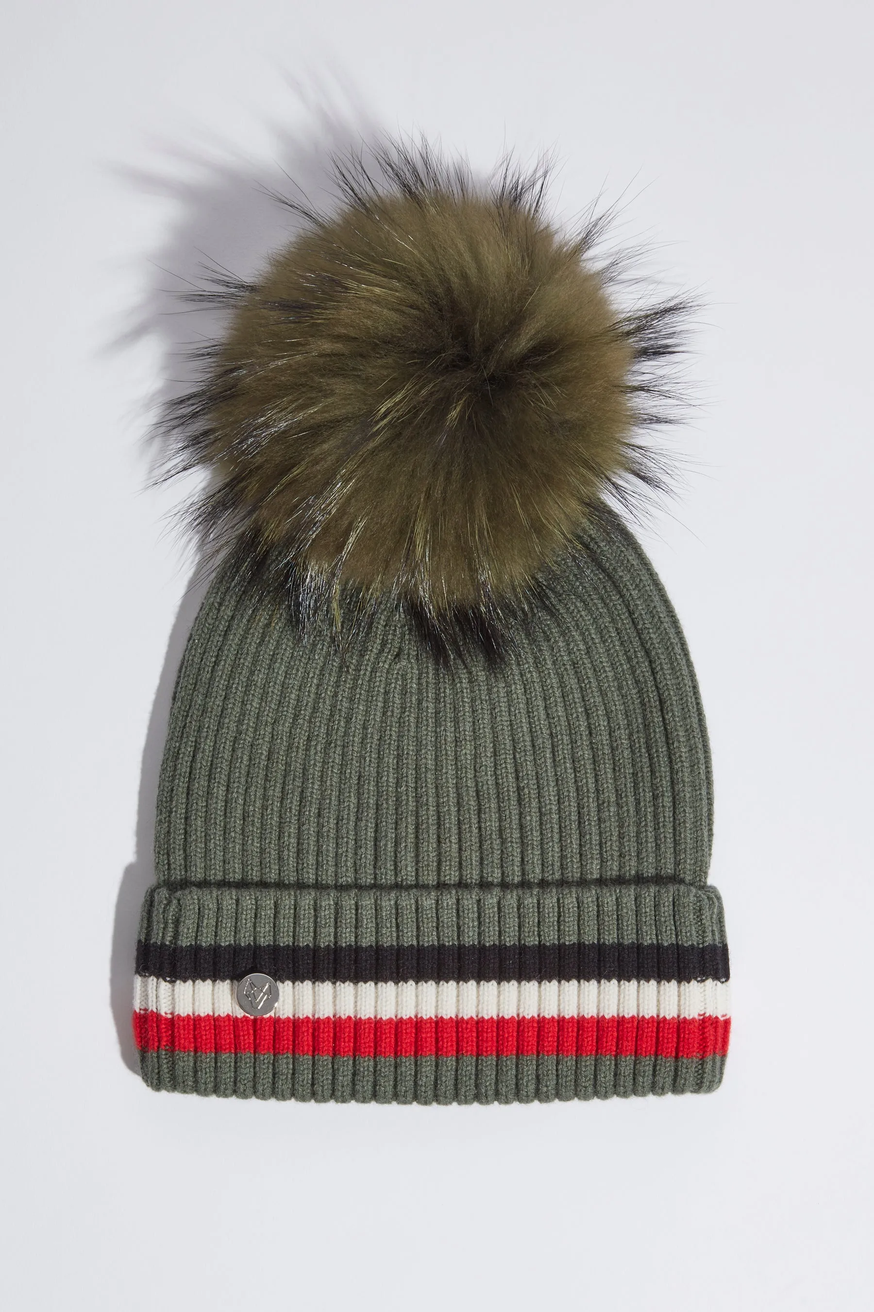 Aston Merino Wool Pom Pom Hat - Khaki