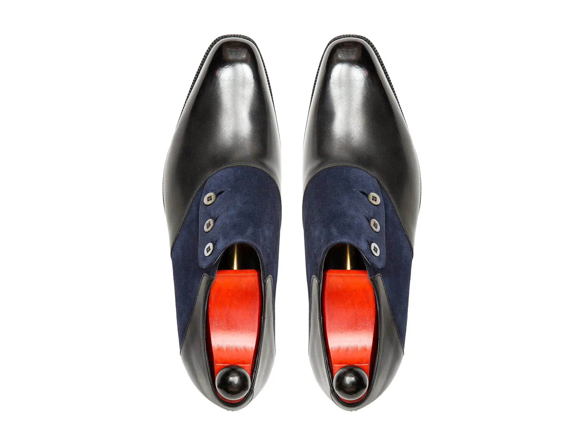 Aurora - MTO - Black Calf / Navy Suede - LPB Last - Single Leather Sole