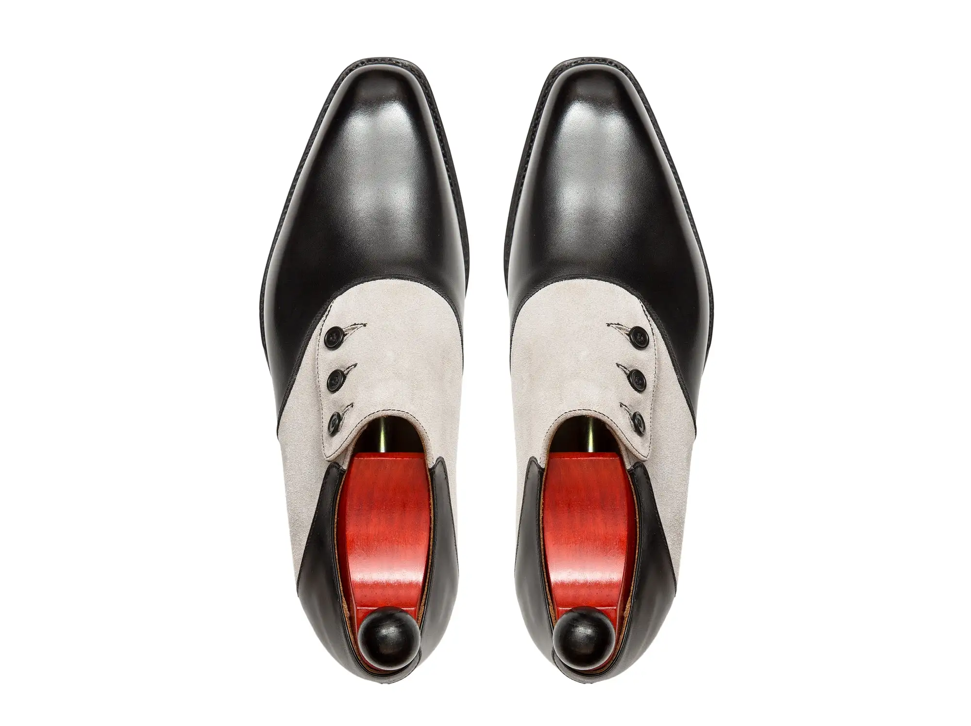 Aurora - MTO - Black Calf / Pearl Grey Suede - LPB Last - Single Leather Sole