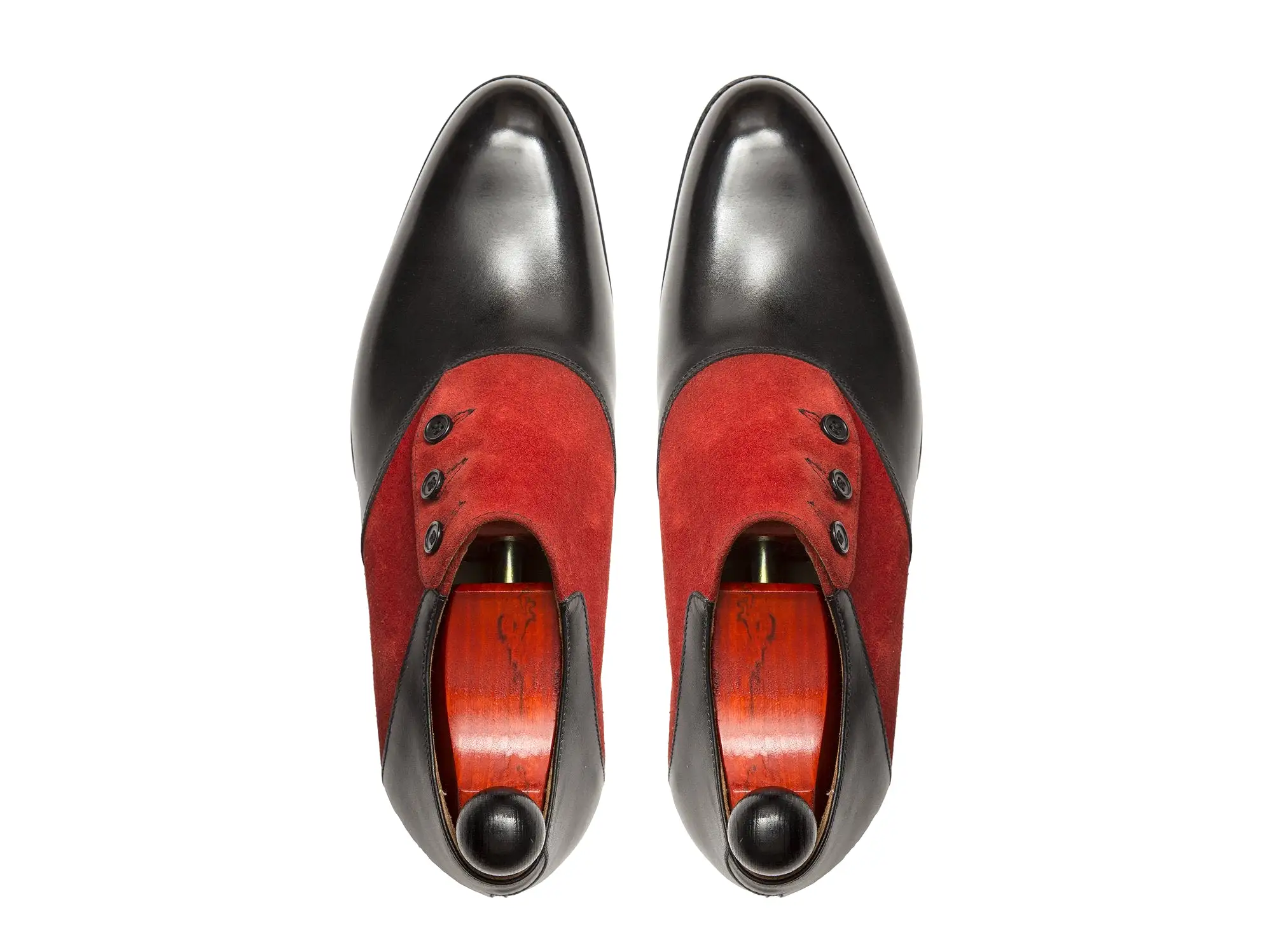 Aurora - MTO - Black Calf / Red Suede - NGT Last - Single Leather Sole