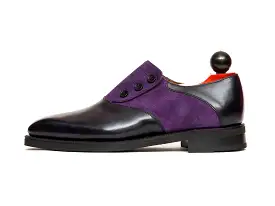 Aurora - MTO - Navy Museum Calf / Purple Suede - LPB Last - City Rubber Sole