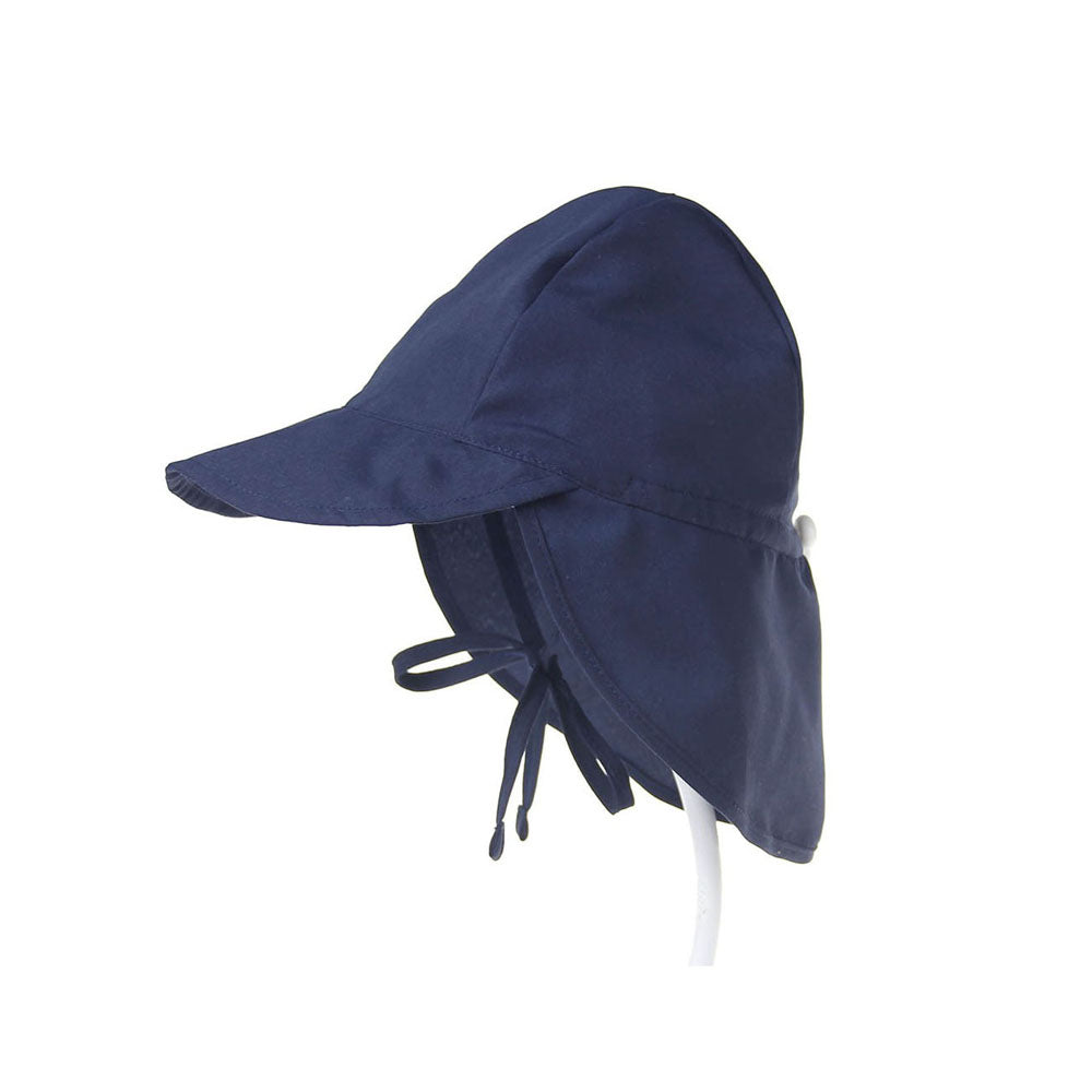 Baby Beach Flap Hat — Navy