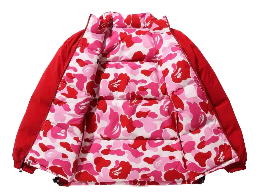 BAPE ABC CAMO REVERSIBLE DOWN JACKET PINK