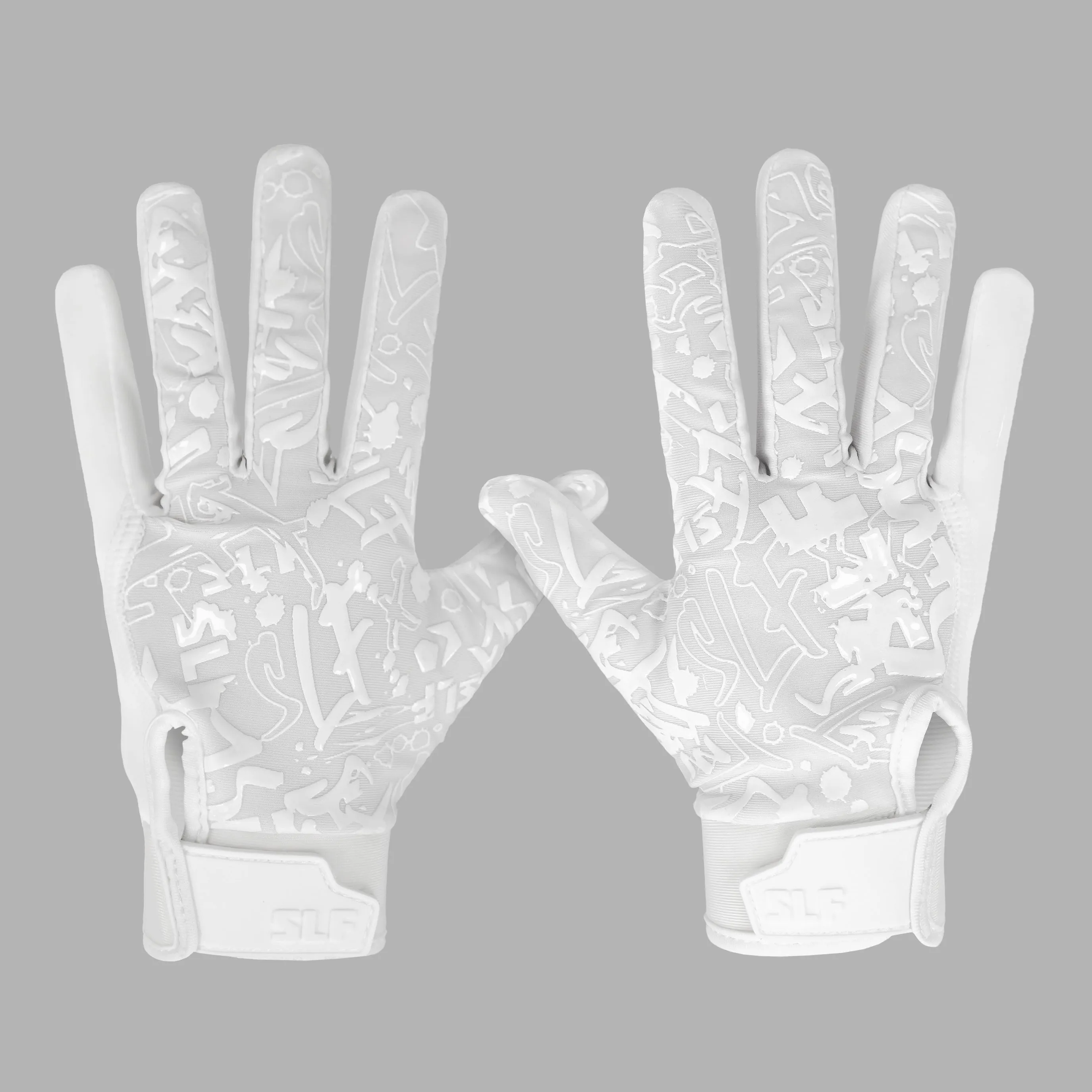 Basic White Sticky Kids Football Receiver Gloves