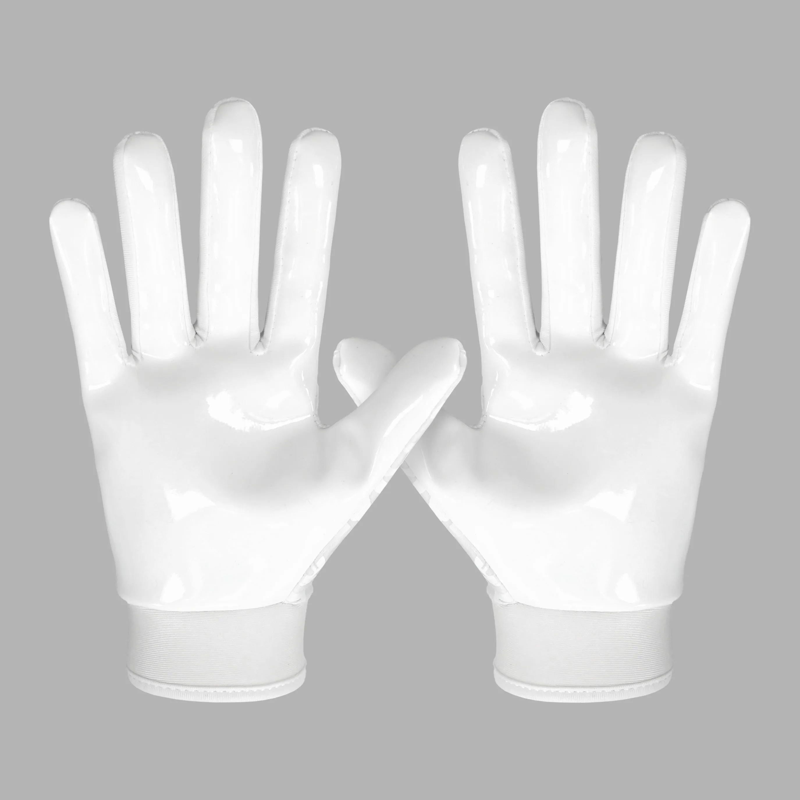 Basic White Sticky Kids Football Receiver Gloves