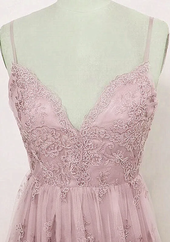 Beautiful A-line Prom Dress , Lace Straps Evening Dress