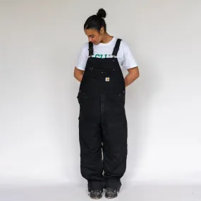 Black 90s Carhartt Deadstock Canvas Baggy Dungarees (L)