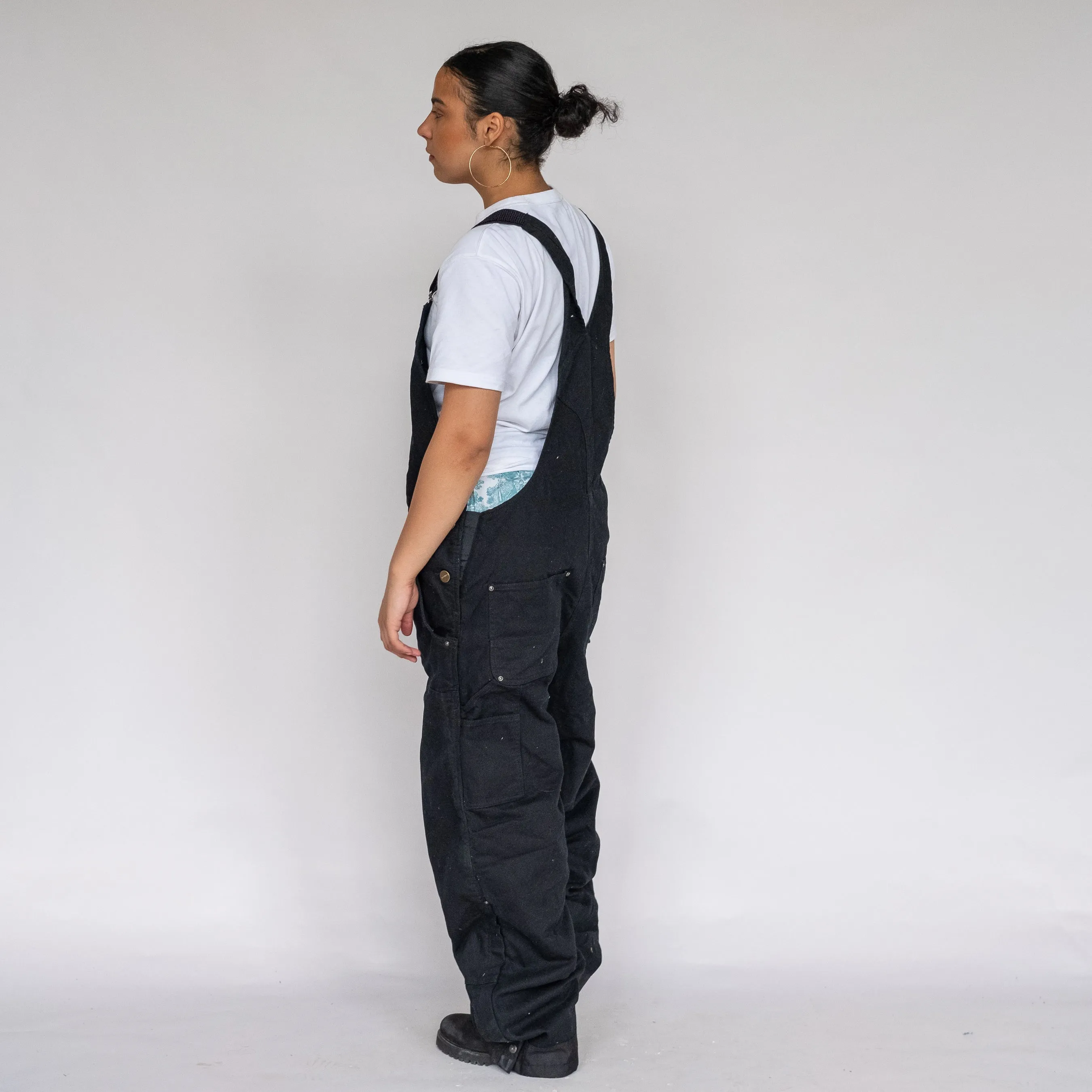 Black y2ks Carhartt Deadstock Canvas Baggy Dungarees (L)