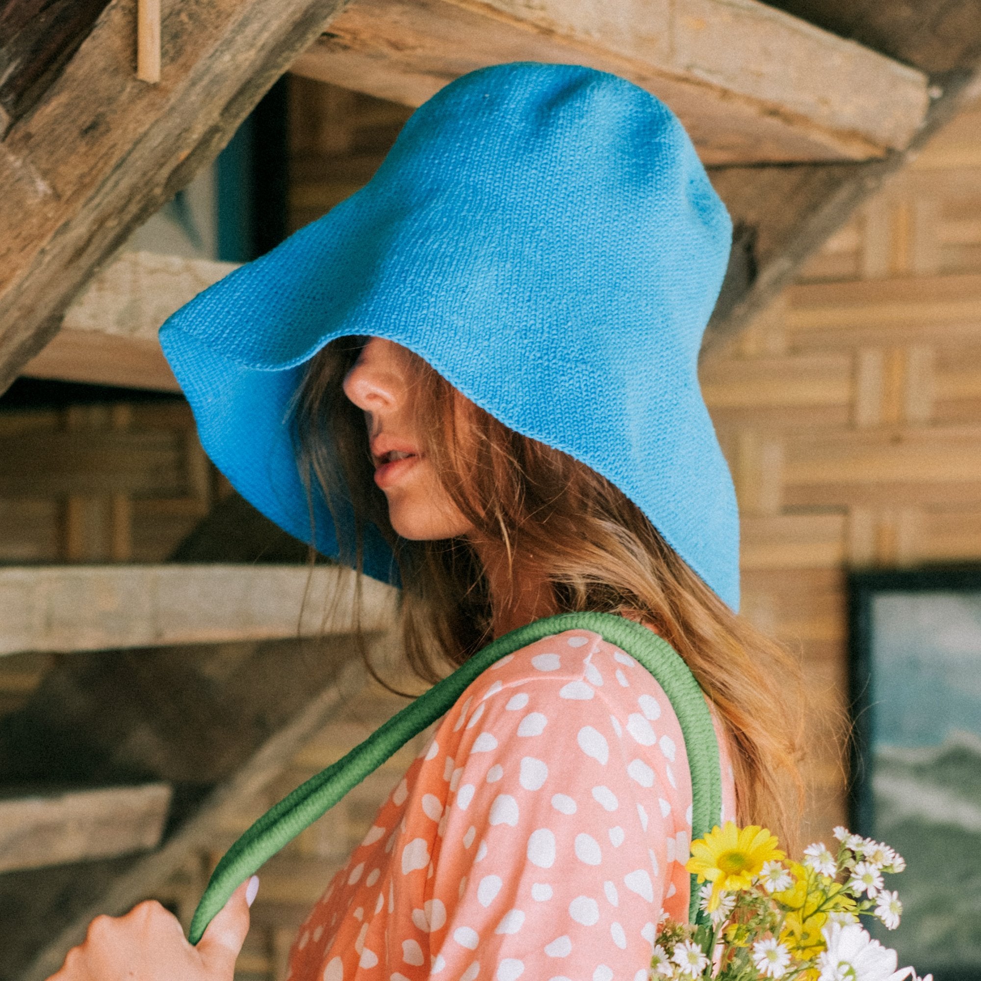 BLOOM Crochet Hat, in Mosaic Blue