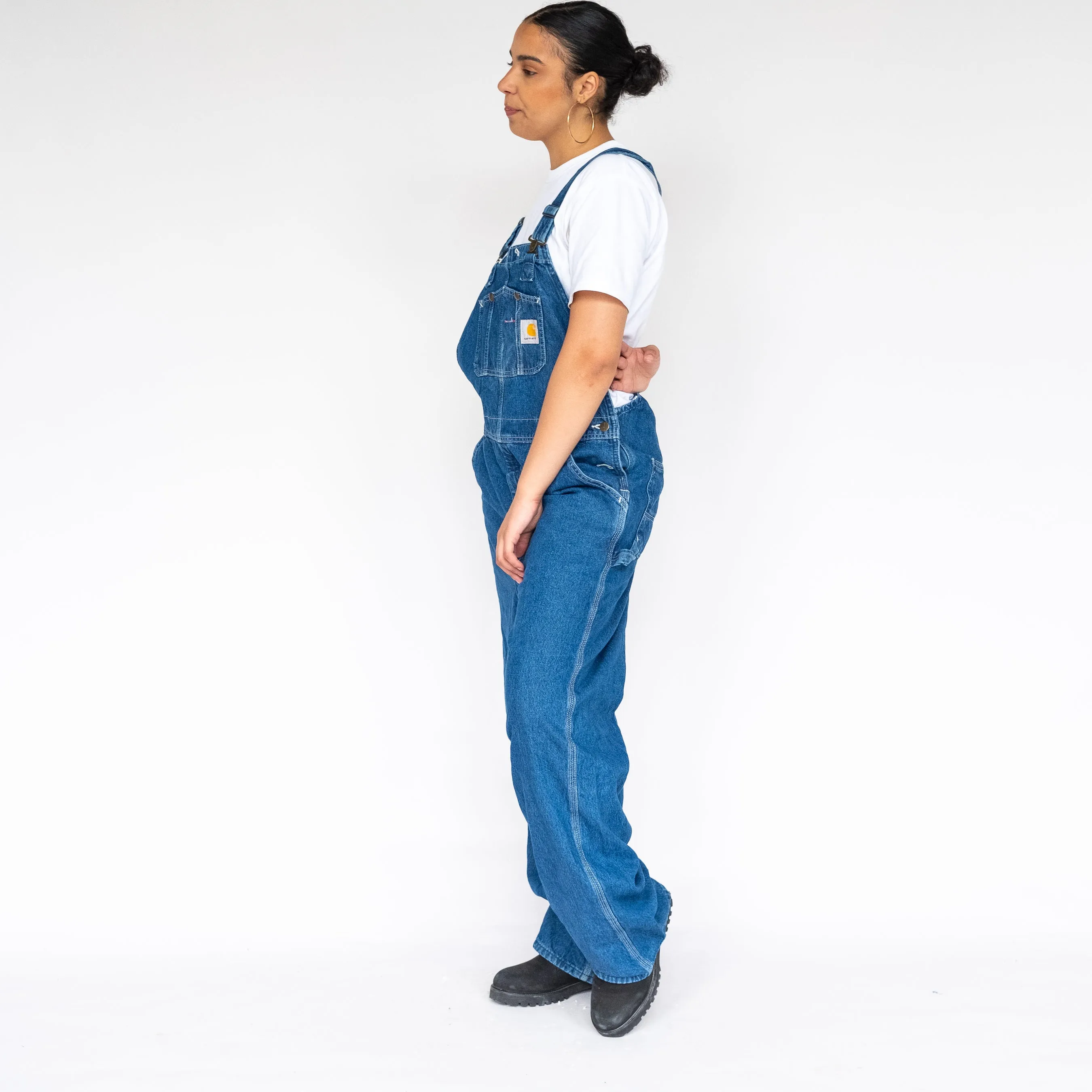 Blue 90s Carhartt Denim Baggy Dungarees (L)