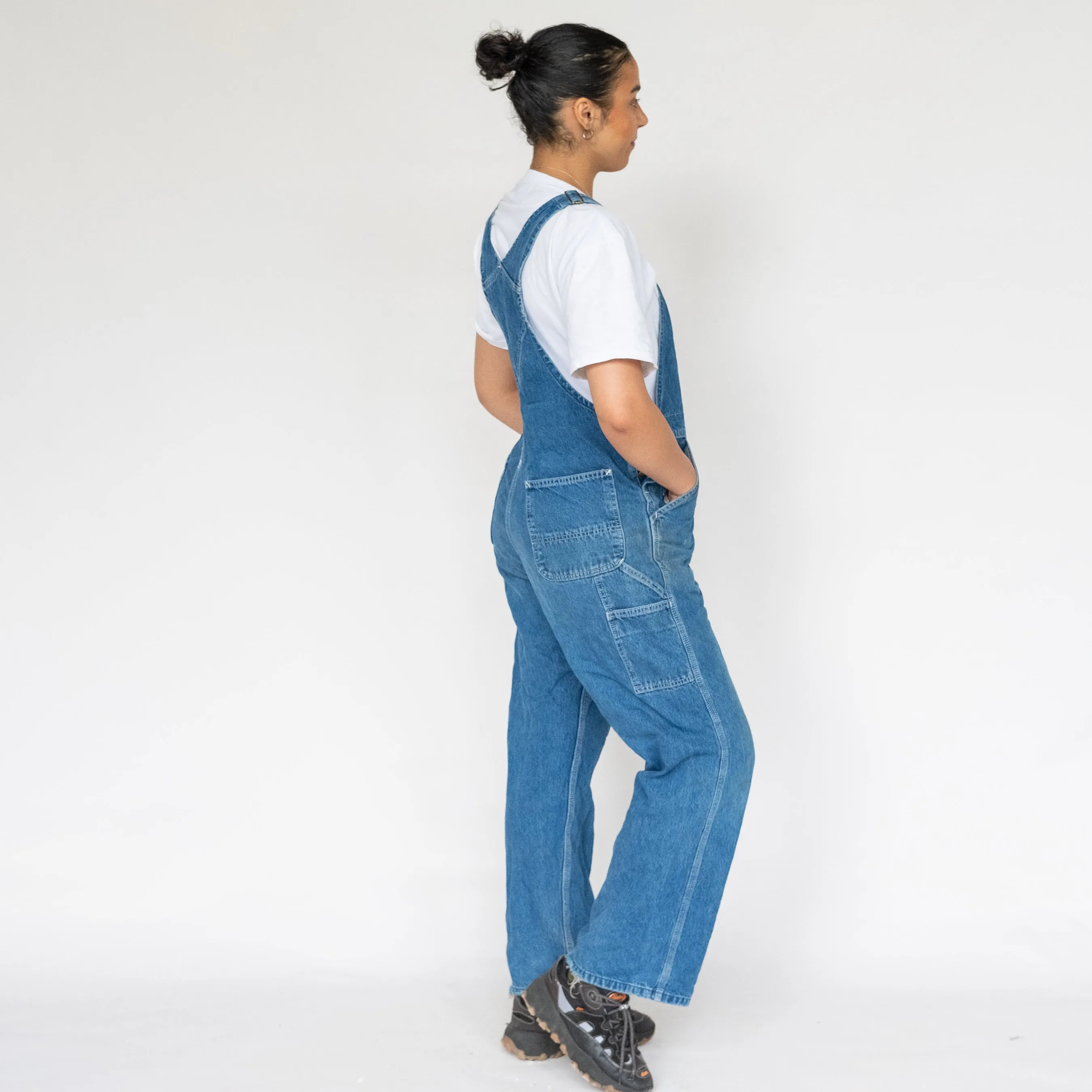 Blue 90s Carhartt Denim Baggy Dungarees (M)