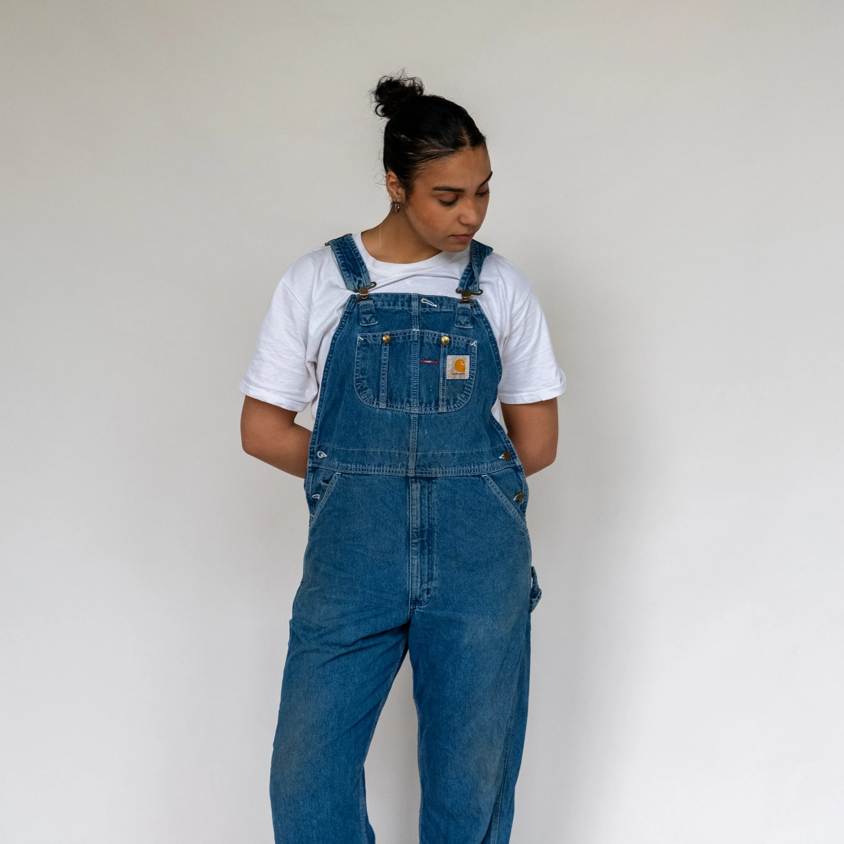 Blue 90s Carhartt Denim Baggy Dungarees (M)