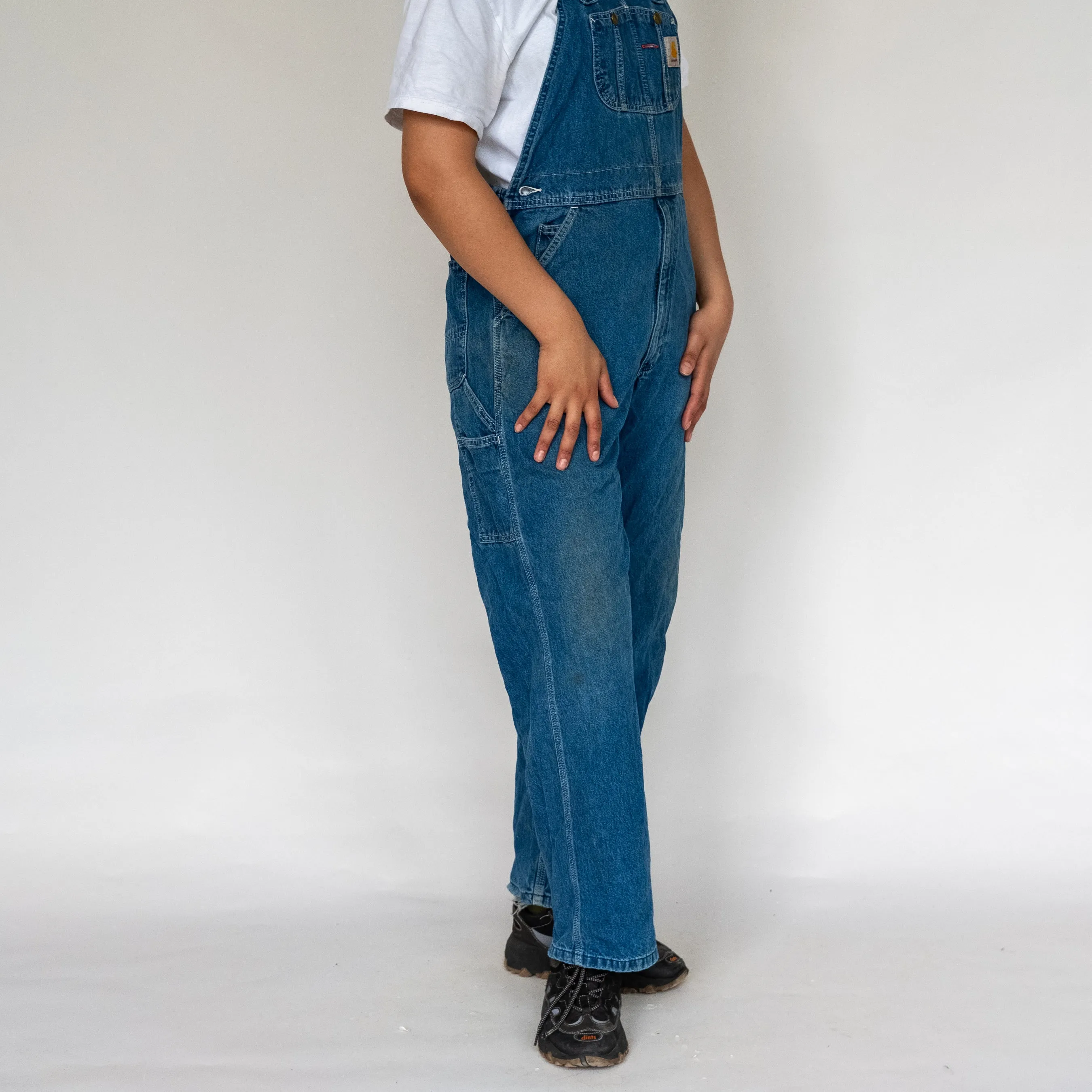 Blue 90s Carhartt Denim Baggy Dungarees (M)