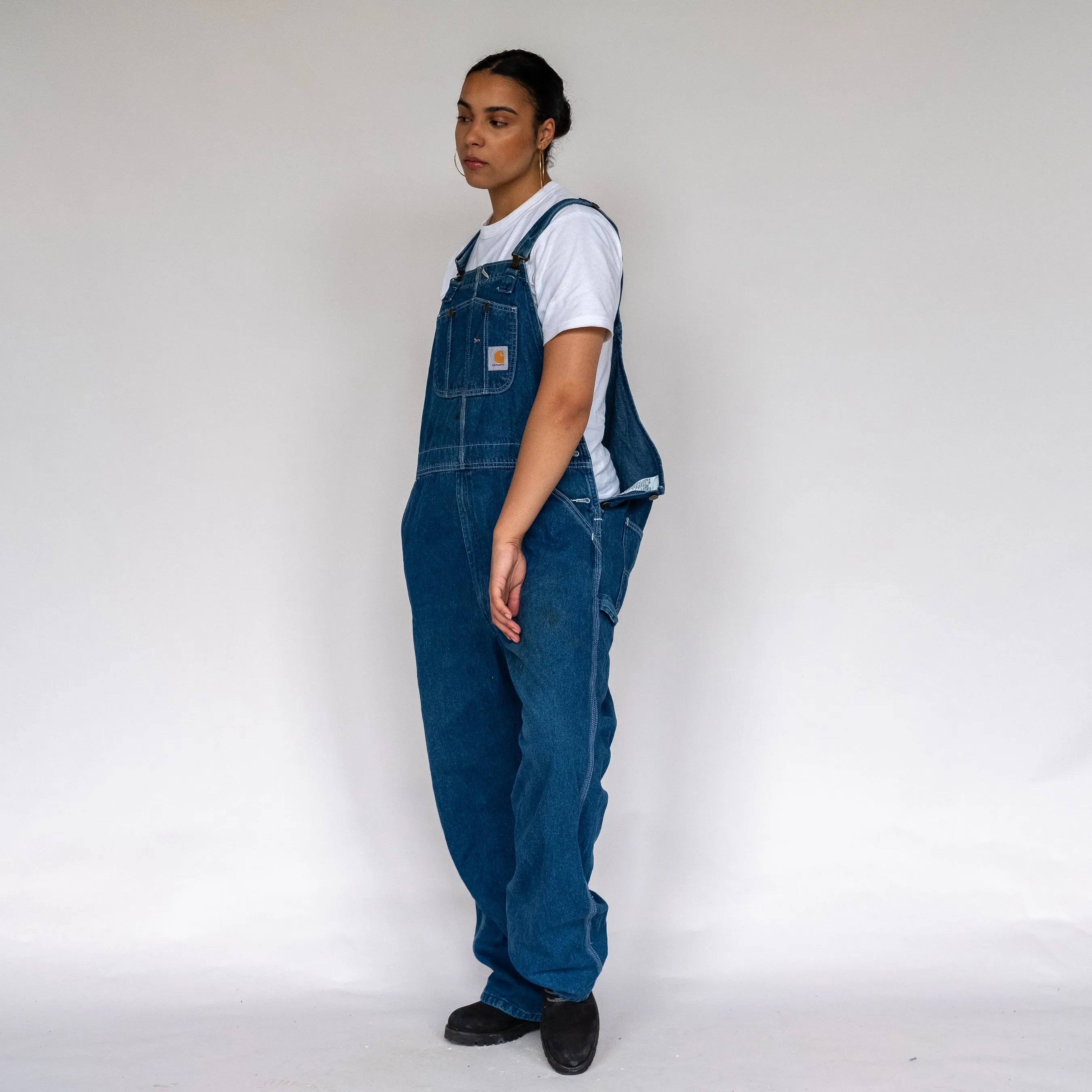 Blue 90s Carhartt Denim Baggy Dungarees (XL)