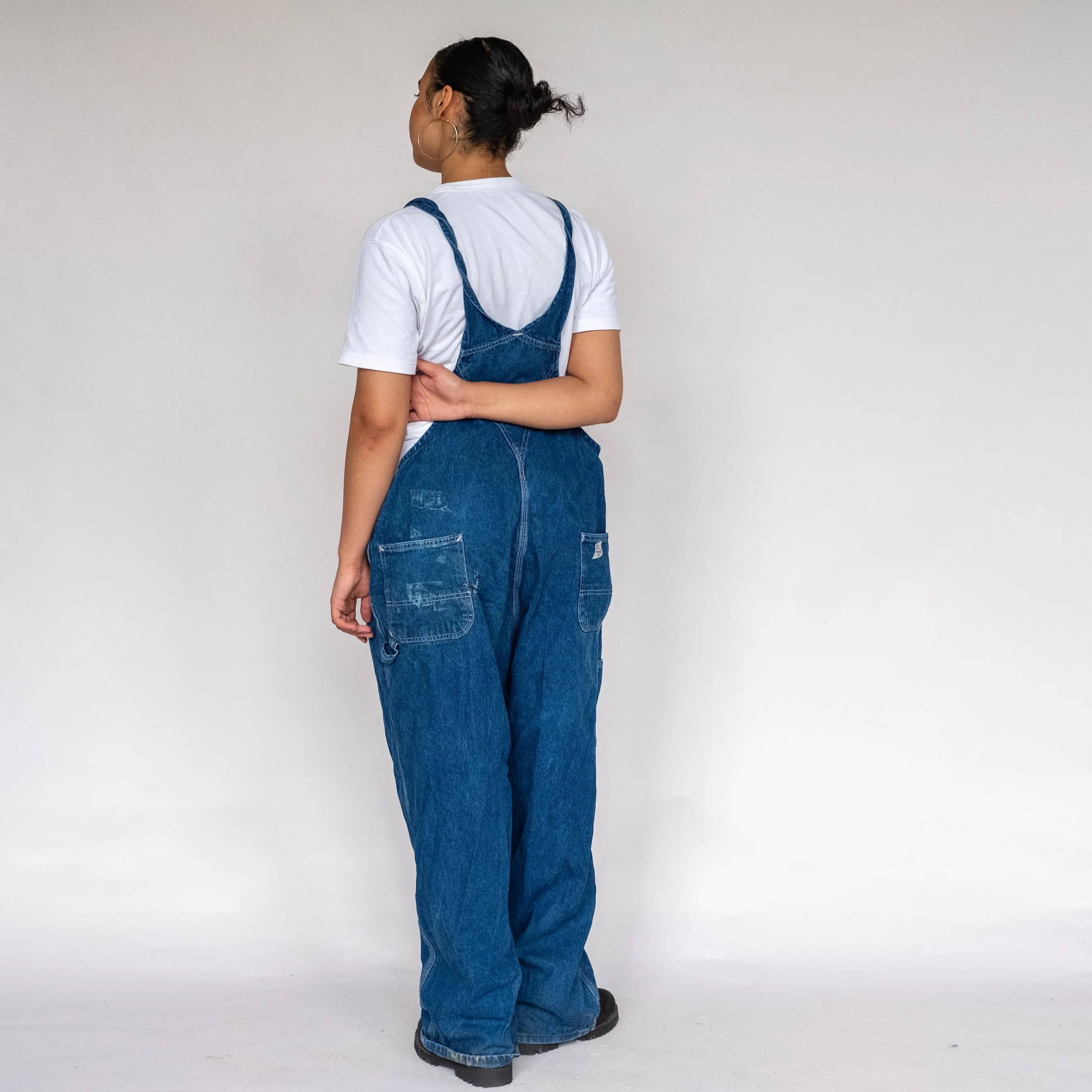 Blue 90s Carhartt Denim Baggy Dungarees (XXL)