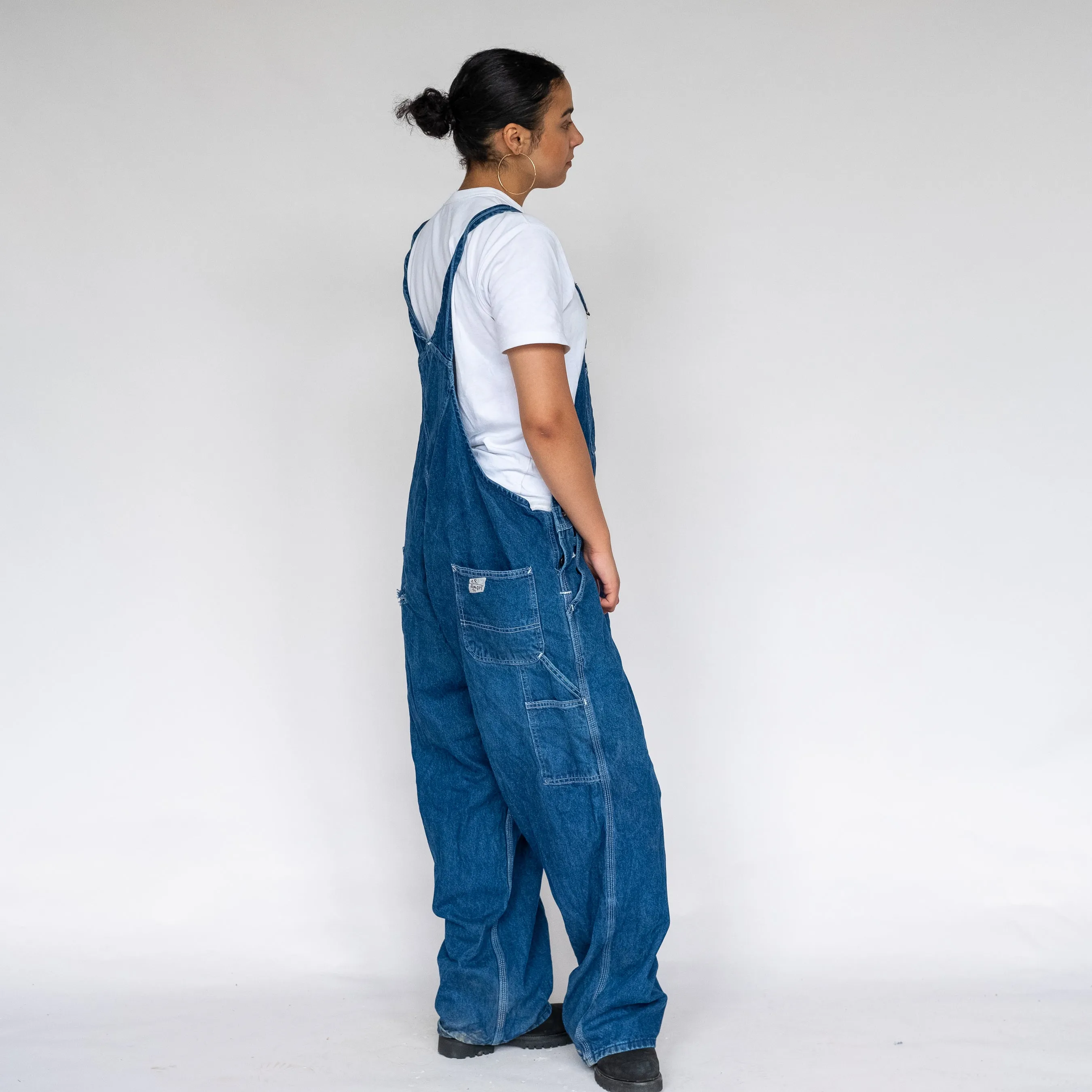 Blue 90s Carhartt Denim Baggy Dungarees (XXL)