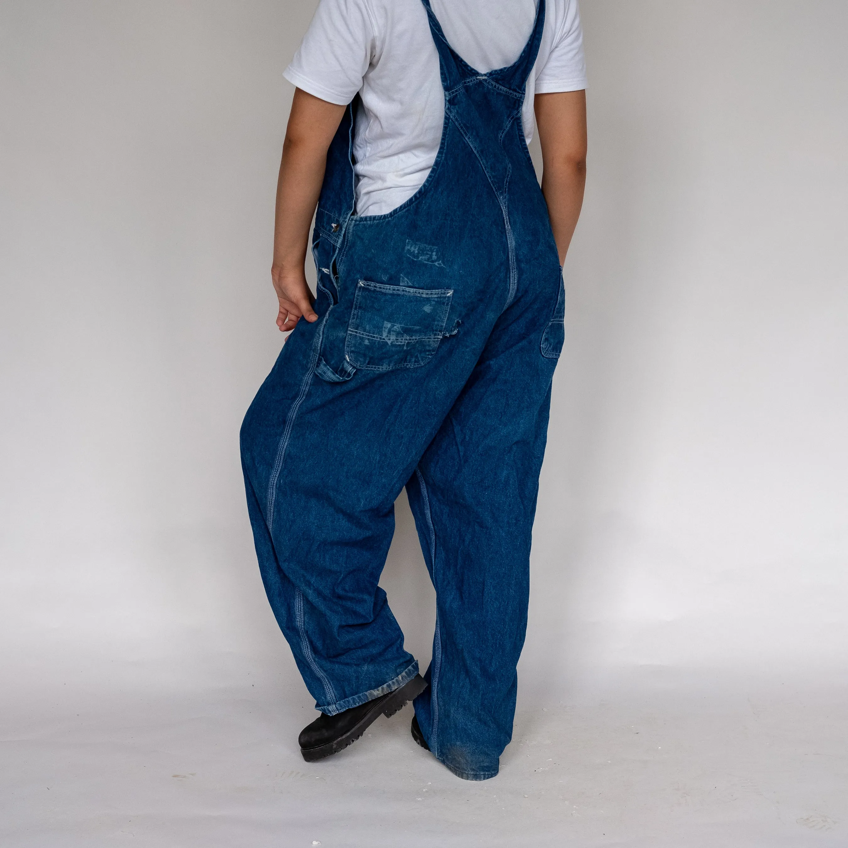 Blue 90s Carhartt Denim Baggy Dungarees (XXL)