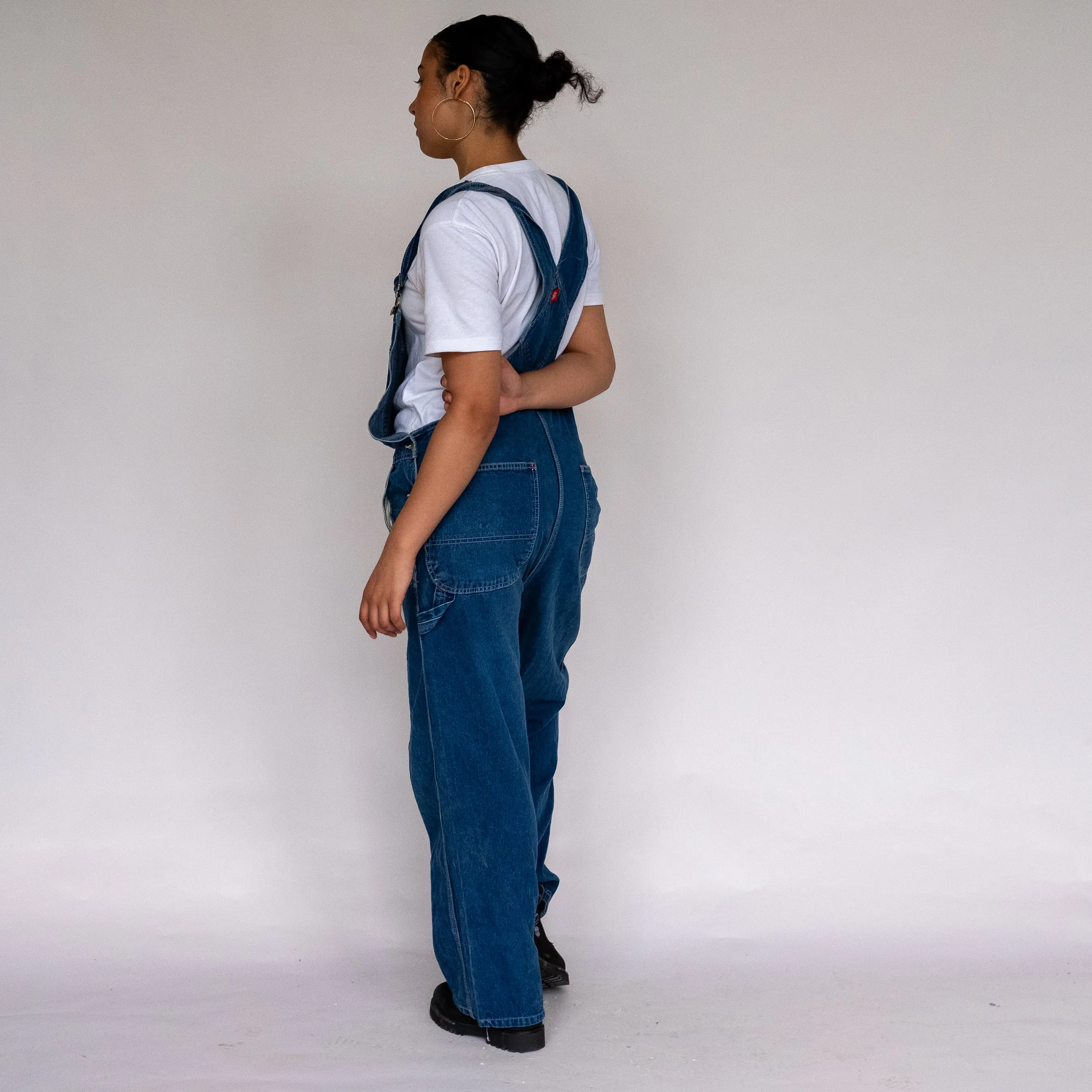 Blue 90s Dickies Denim Baggy Dungarees (L)