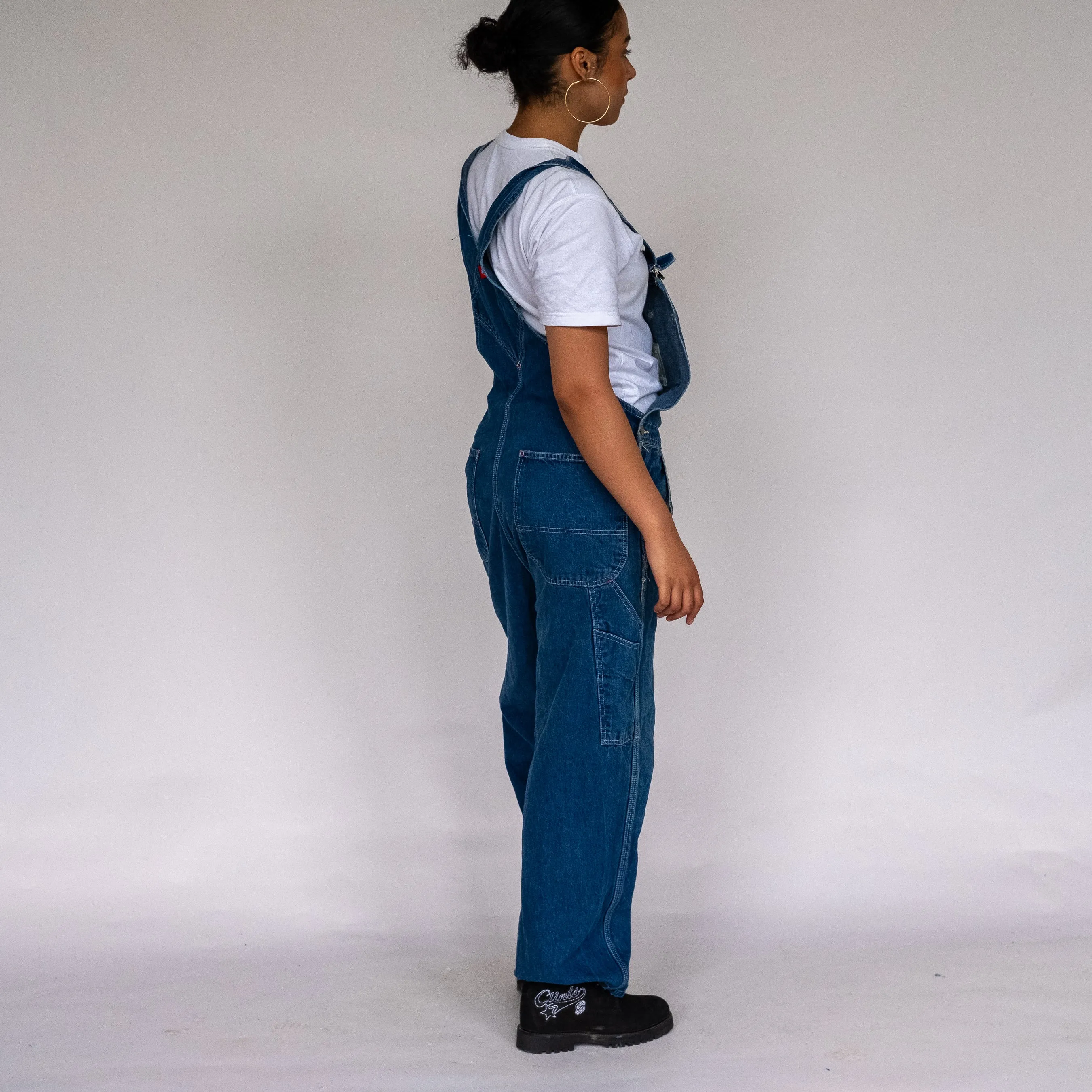 Blue 90s Dickies Denim Baggy Dungarees (L)