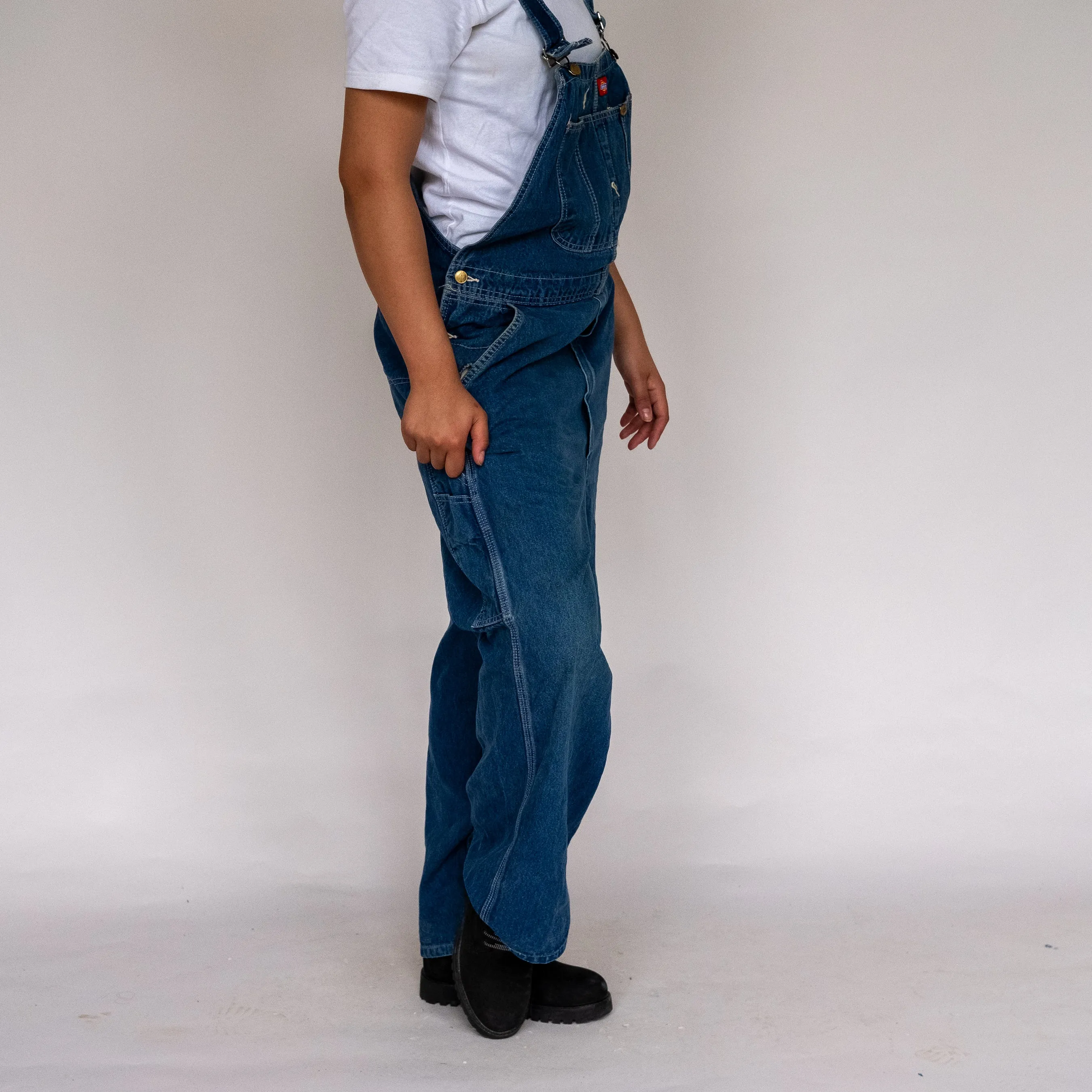 Blue 90s Dickies Denim Baggy Dungarees (L)