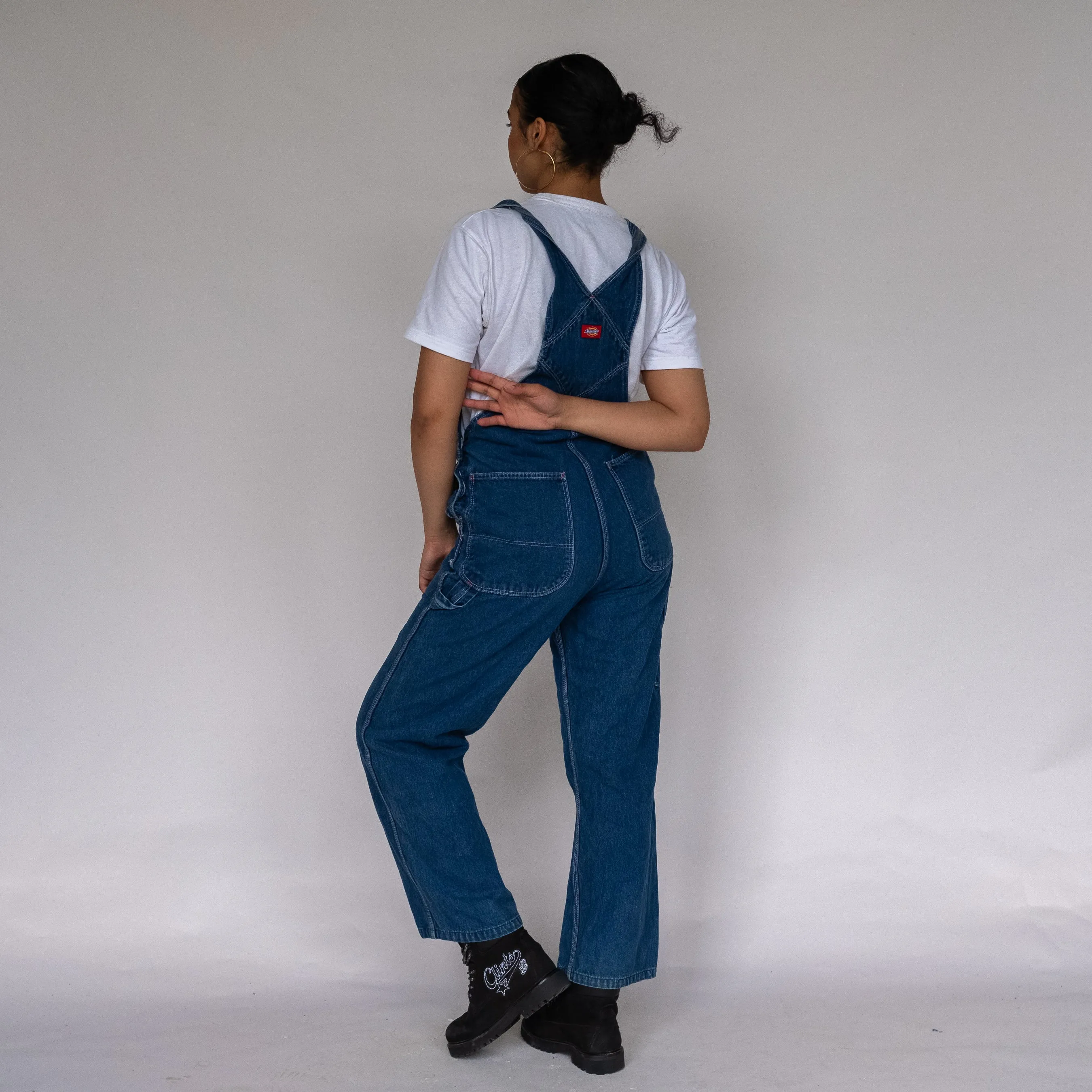 Blue 90s Dickies Denim Baggy Dungarees (M)