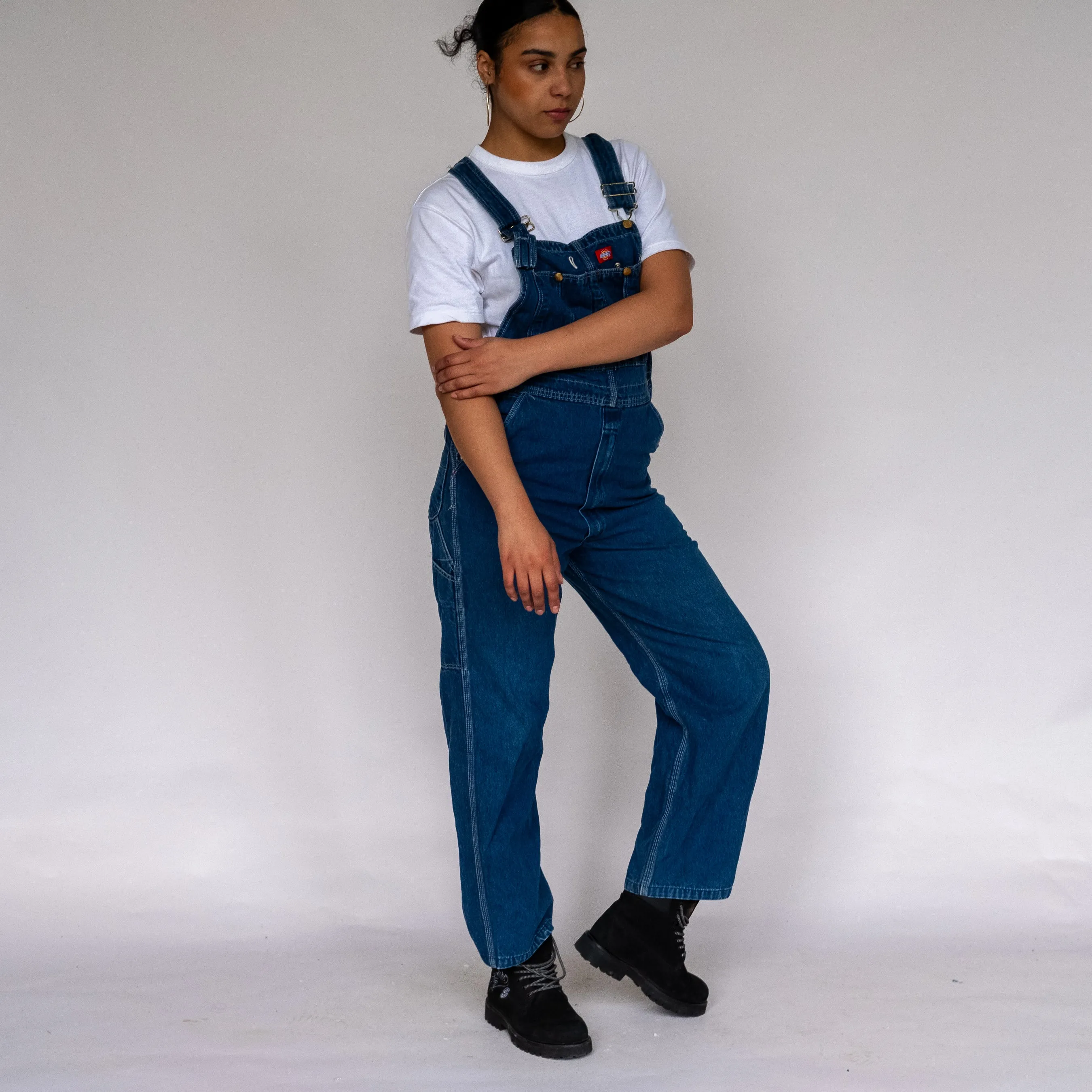 Blue 90s Dickies Denim Baggy Dungarees (M)