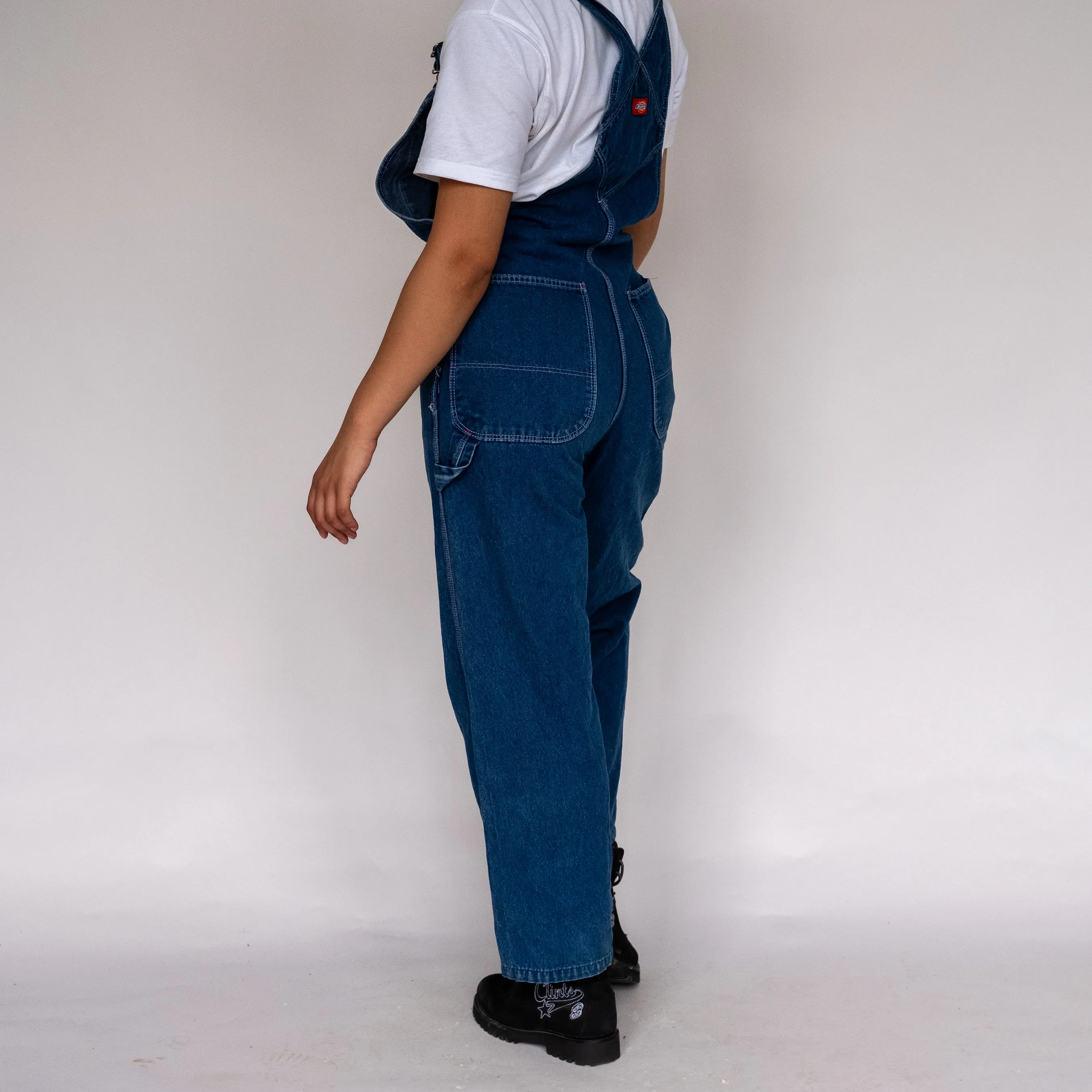 Blue 90s Dickies Denim Baggy Dungarees (M)