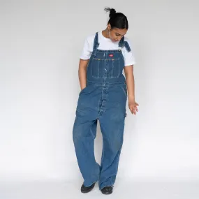 Blue 90s Dickies Denim Baggy Dungarees (XL)