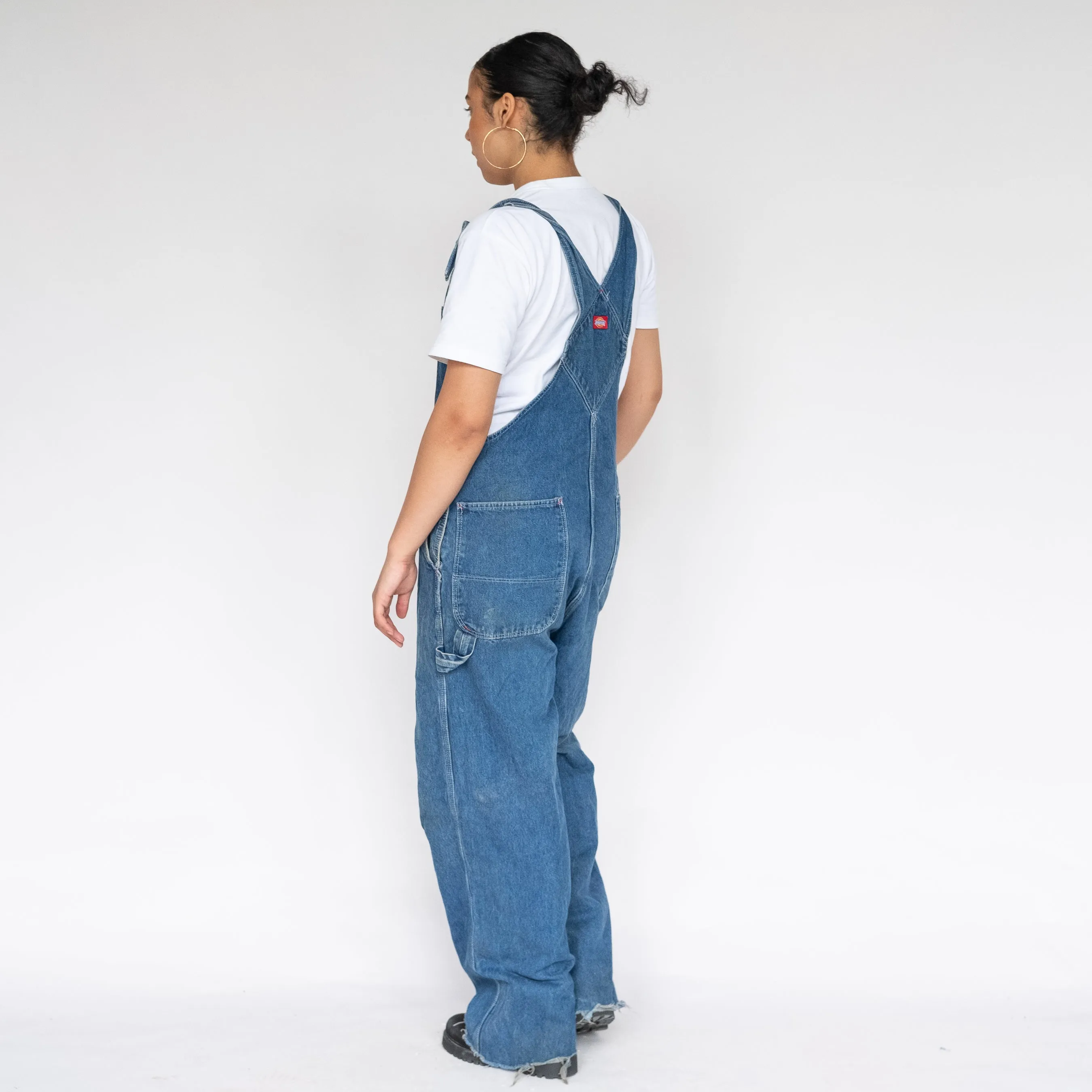 Blue 90s Dickies Denim Baggy Dungarees (XL)