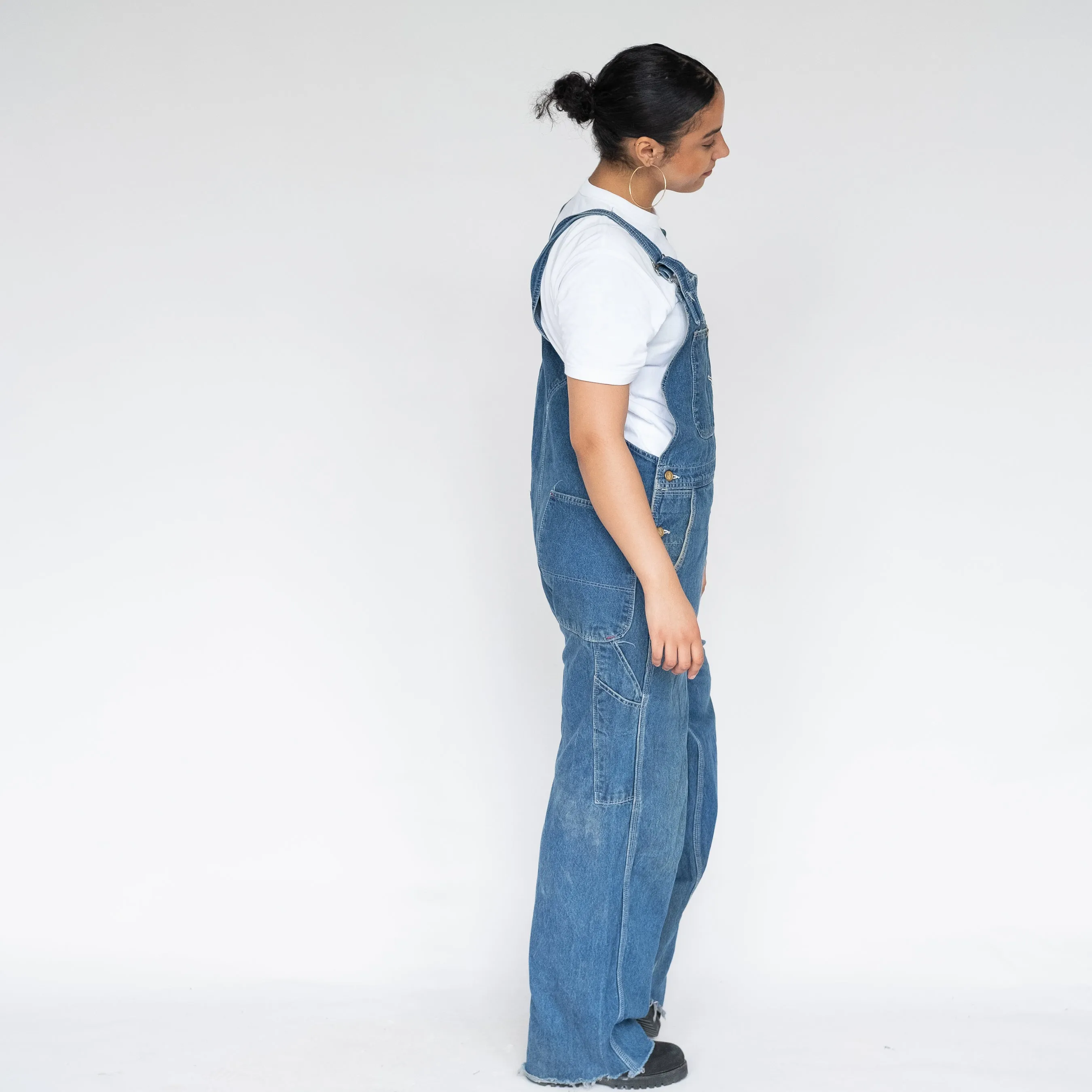 Blue 90s Dickies Denim Baggy Dungarees (XL)