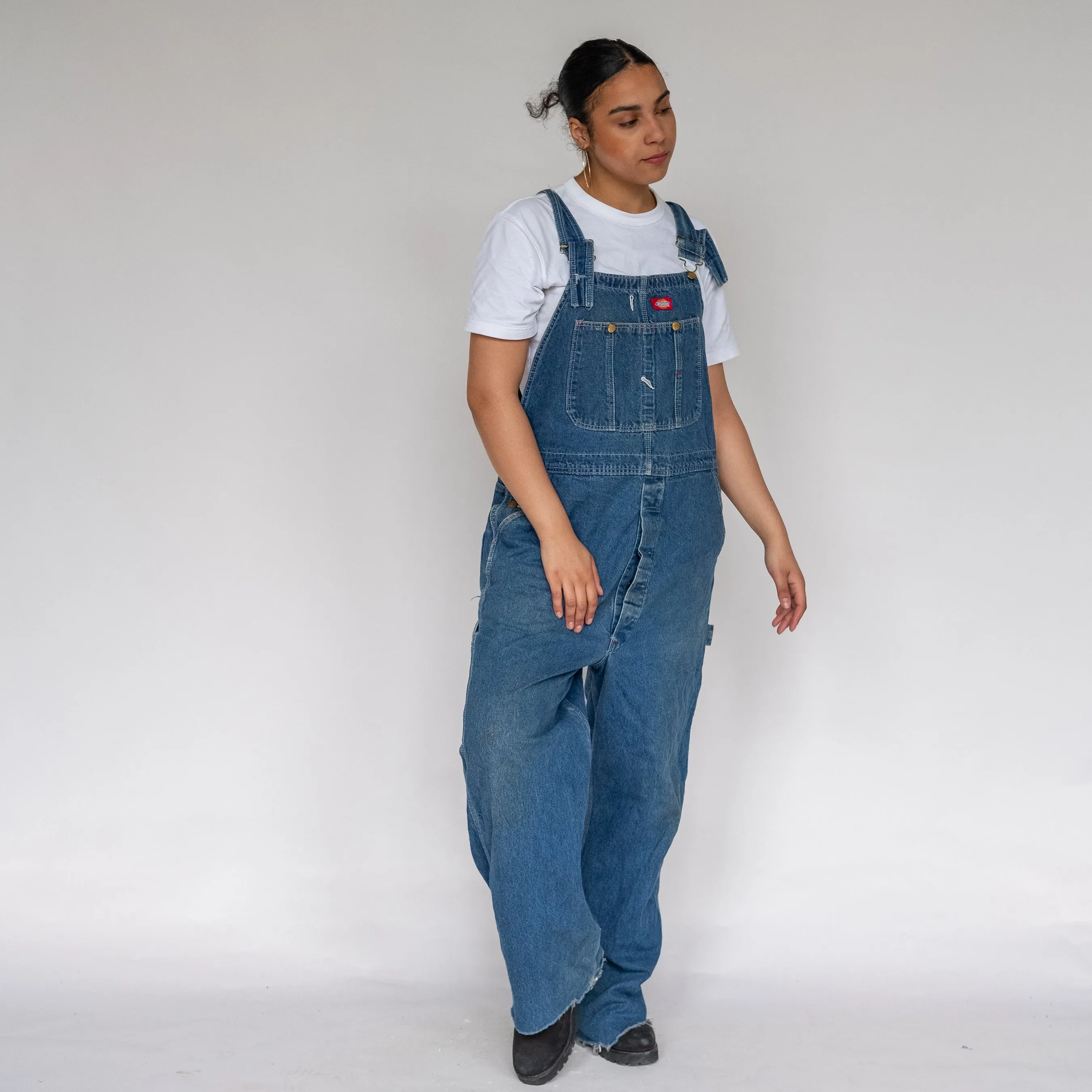 Blue 90s Dickies Denim Baggy Dungarees (XL)