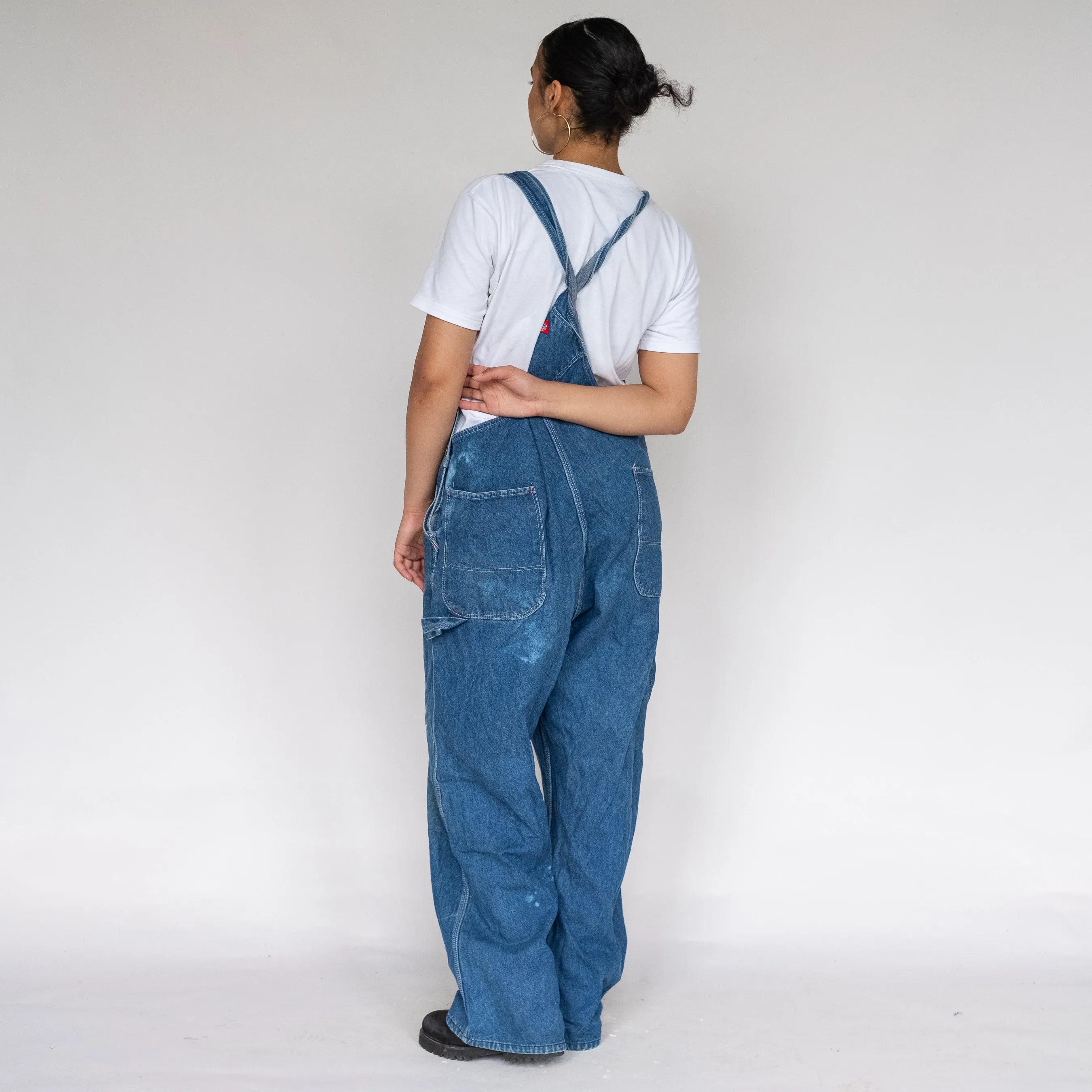 Blue 90s Dickies Denim Baggy Dungarees (XXL)