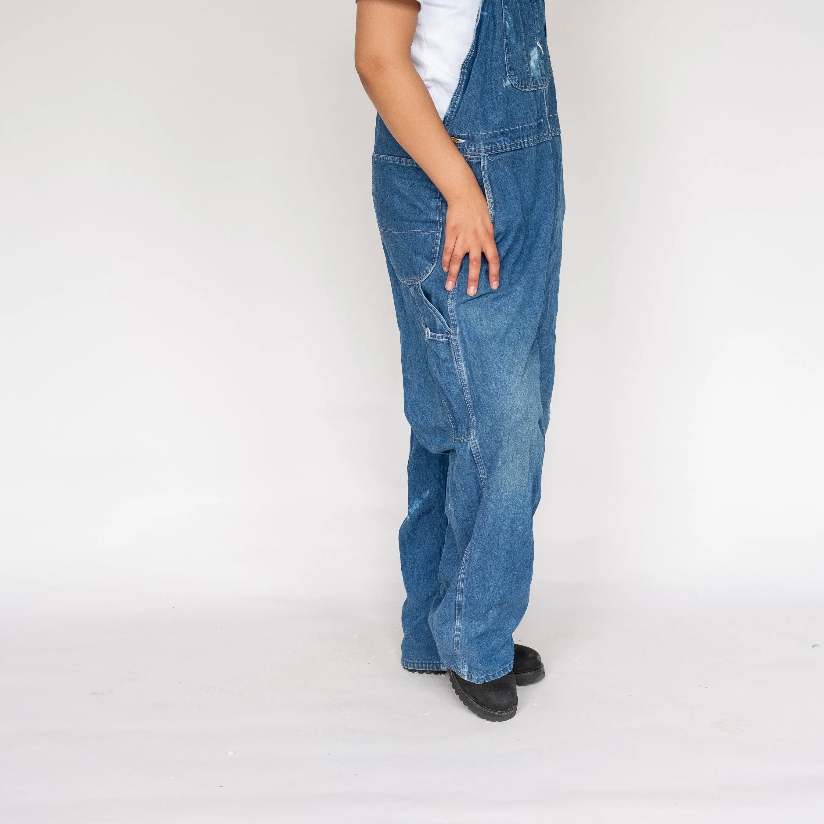 Blue 90s Dickies Denim Baggy Dungarees (XXL)