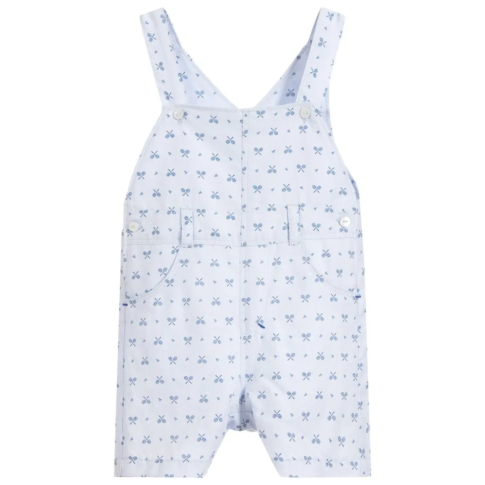 Blue Cotton Racket Dungarees 