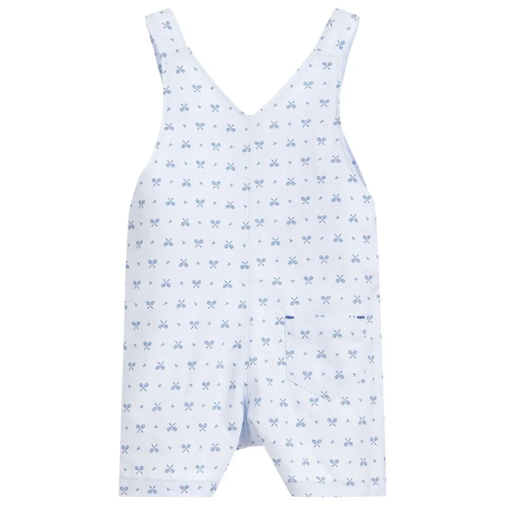 Blue Cotton Racket Dungarees 