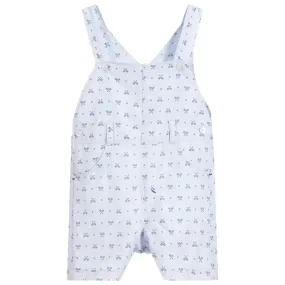 Blue Cotton Racket Dungarees 