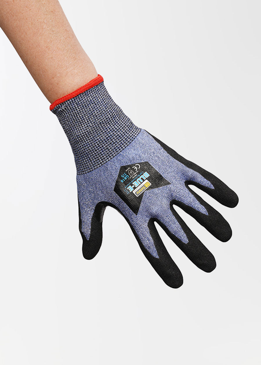 Blue-E cut resistant level E gloves