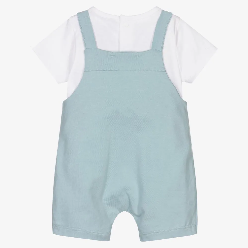 Boys Blue Dungarees Set