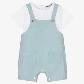 Boys Blue Dungarees Set