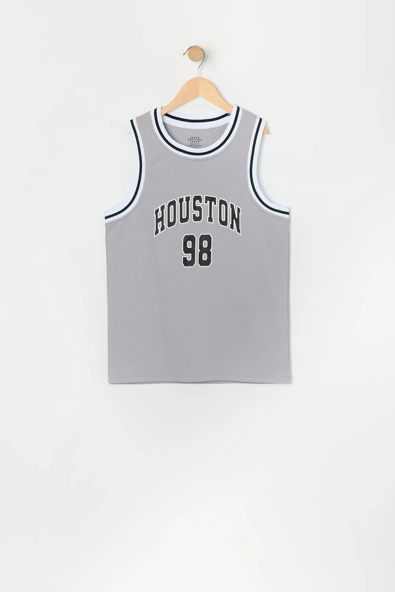 Boys Houston Graphic Mesh Basketball Jersey