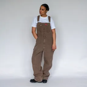 Brown 90s Dickies Canvas Baggy Dungarees (XL)