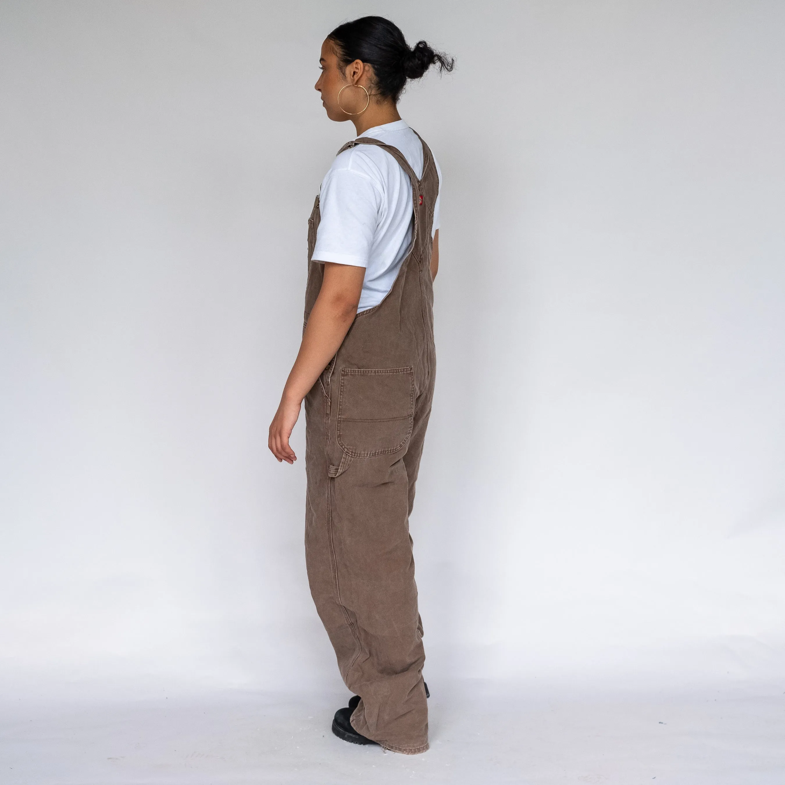 Brown 90s Dickies Canvas Baggy Dungarees (XL)